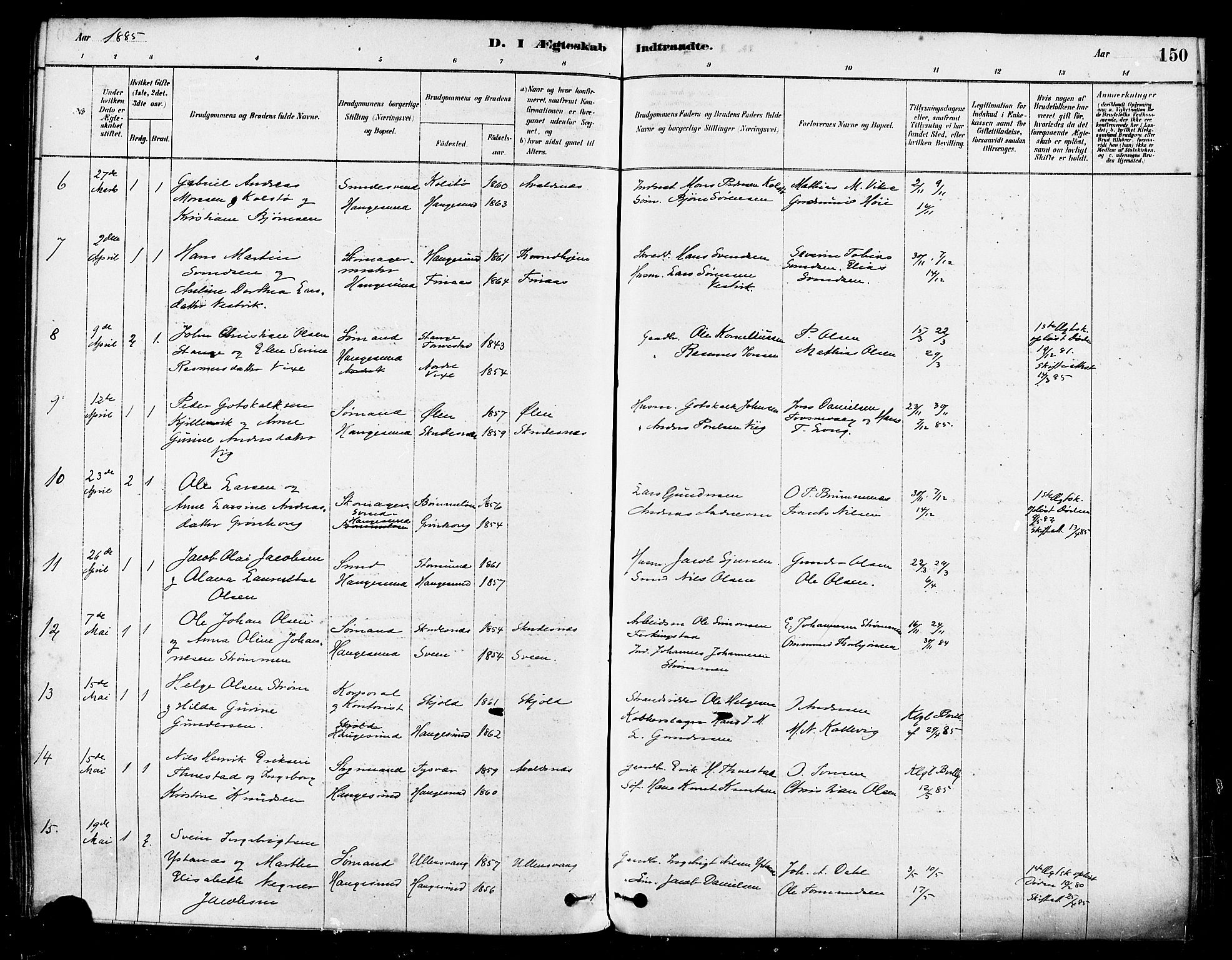 Haugesund sokneprestkontor, AV/SAST-A -101863/H/Ha/Haa/L0001: Parish register (official) no. A 1, 1878-1885, p. 150