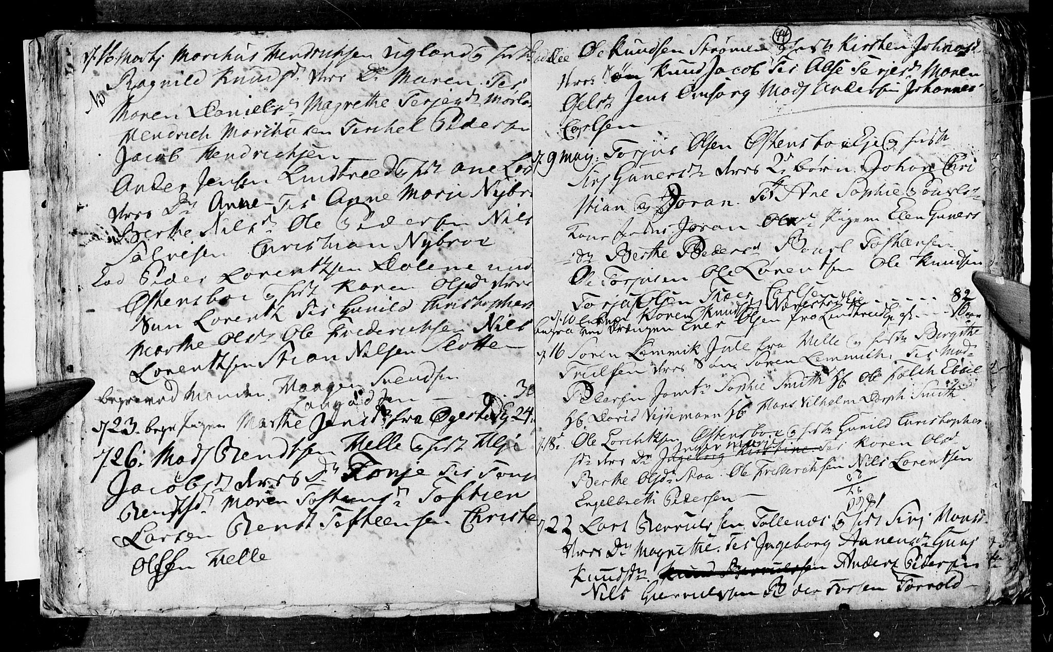 Øyestad sokneprestkontor, AV/SAK-1111-0049/F/Fb/L0002: Parish register (copy) no. B 2, 1795-1807, p. 44