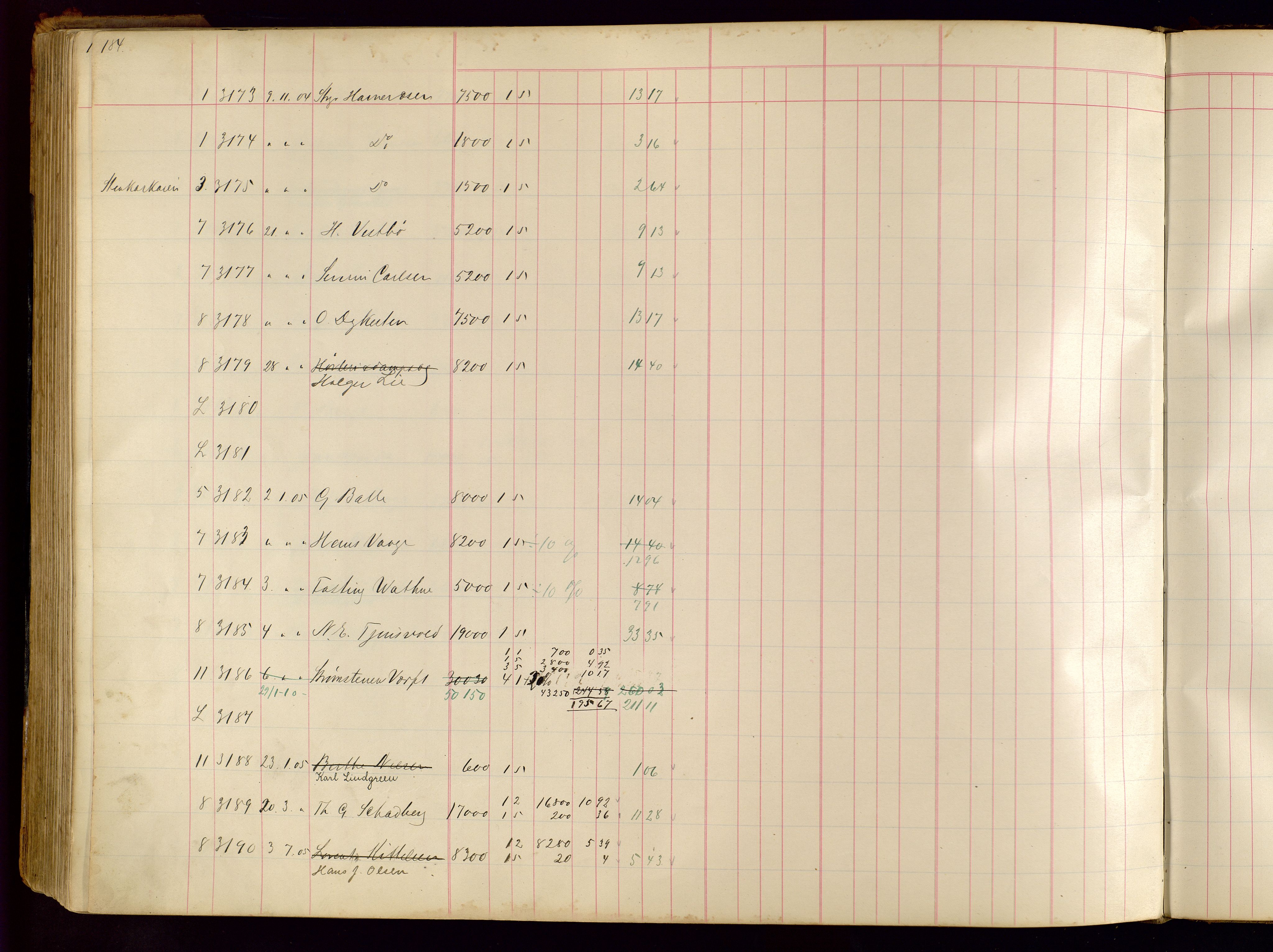 Norges Brannkasse Stavanger, AV/SAST-A-102143/F/Fc/L0001: Brannkontingentprotokoll, 1903-1912, p. 184