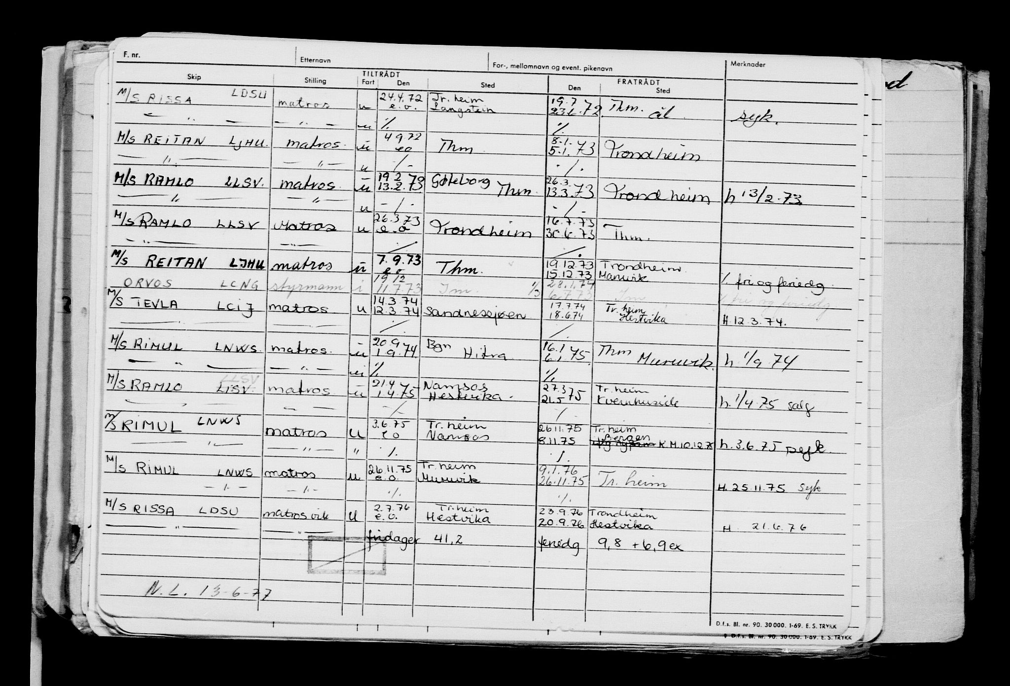 Direktoratet for sjømenn, AV/RA-S-3545/G/Gb/L0173: Hovedkort, 1919, p. 317