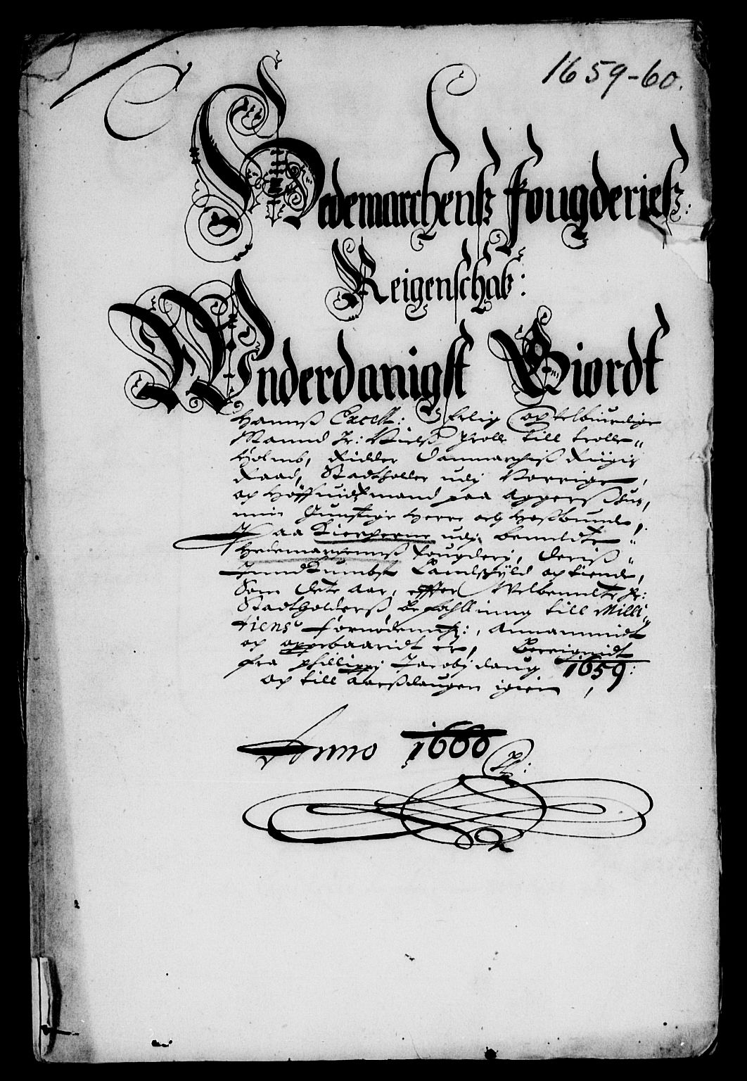 Rentekammeret inntil 1814, Reviderte regnskaper, Lensregnskaper, AV/RA-EA-5023/R/Rb/Rba/L0253: Akershus len, 1659-1660