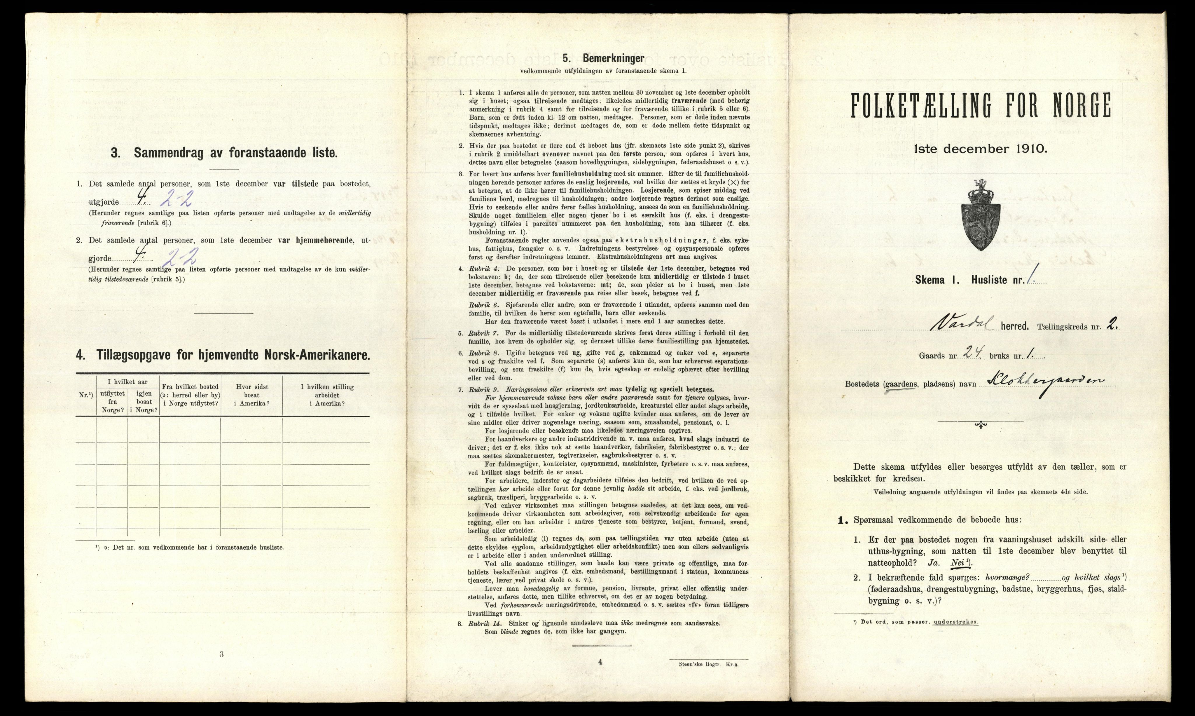 RA, 1910 census for Vardal, 1910, p. 140