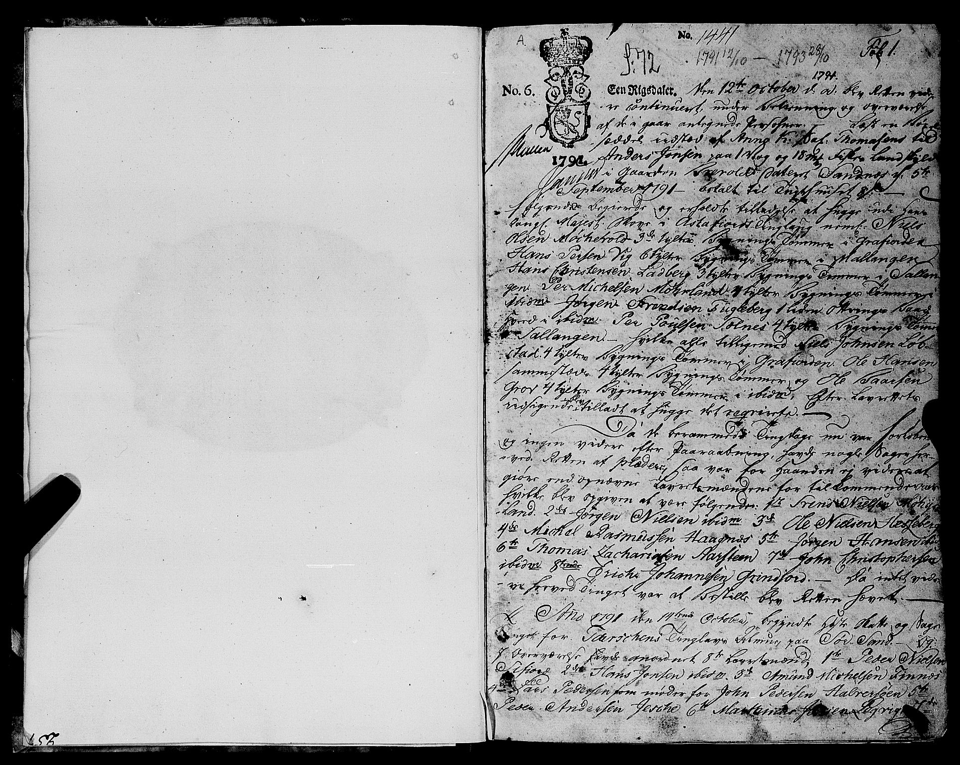 Senja og Tromsø sorenskriveri , SATØ/SATØ-31/F/Fa/L0057: Justisprotokoller/tingbøker, 1791-1793, p. 0b-1a