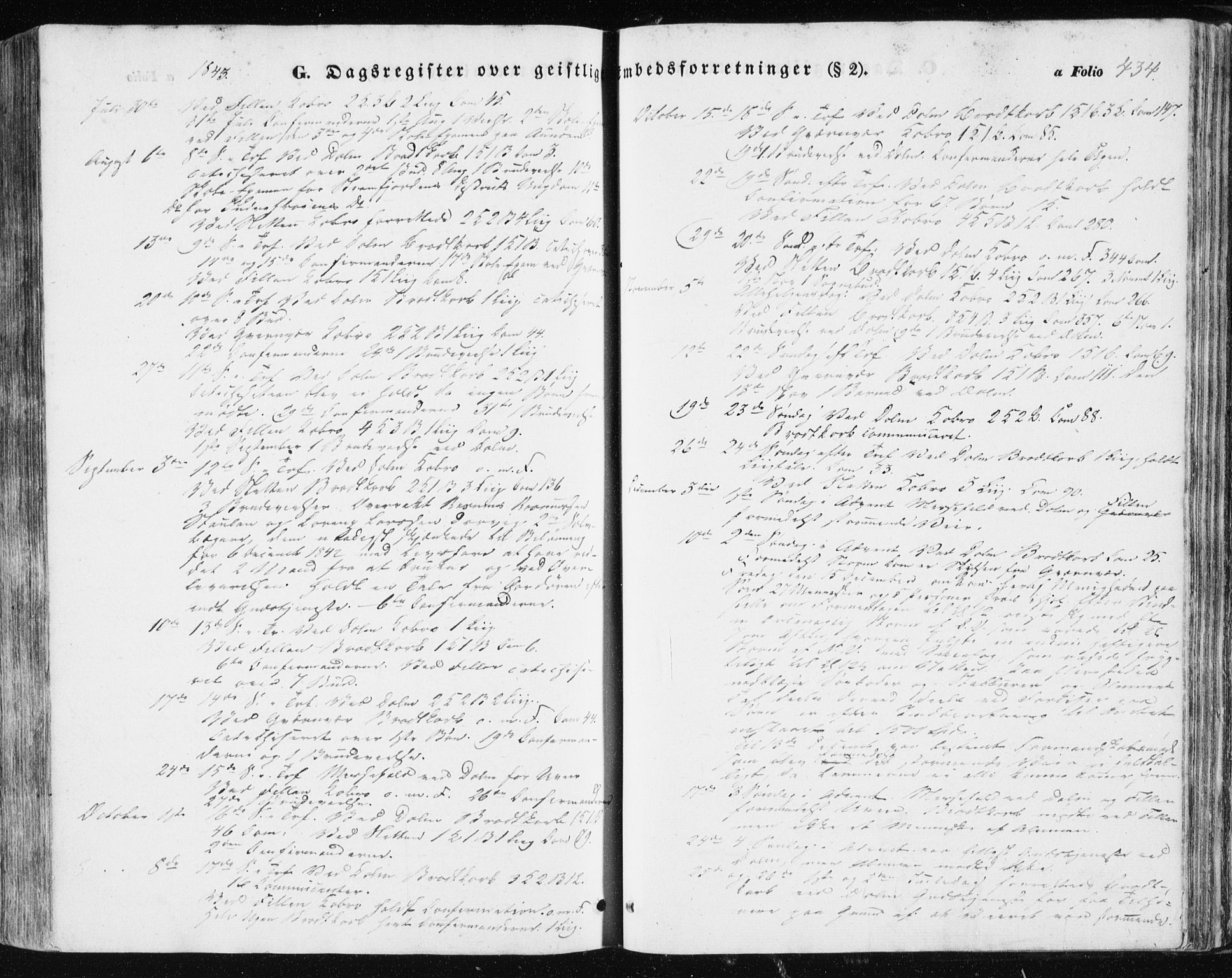 Ministerialprotokoller, klokkerbøker og fødselsregistre - Sør-Trøndelag, SAT/A-1456/634/L0529: Parish register (official) no. 634A05, 1843-1851, p. 434