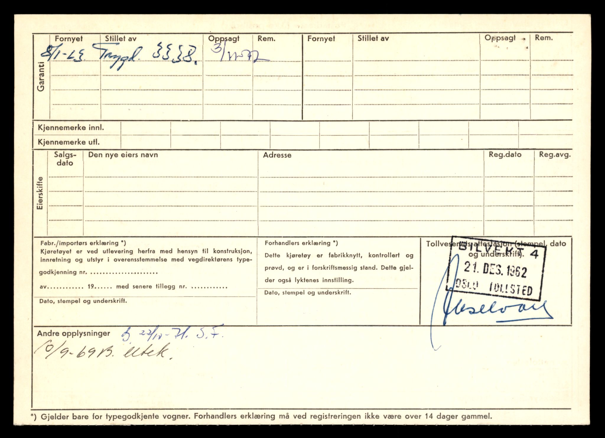 Møre og Romsdal vegkontor - Ålesund trafikkstasjon, SAT/A-4099/F/Fe/L0015: Registreringskort for kjøretøy T 1700 - T 1850, 1927-1998, p. 6