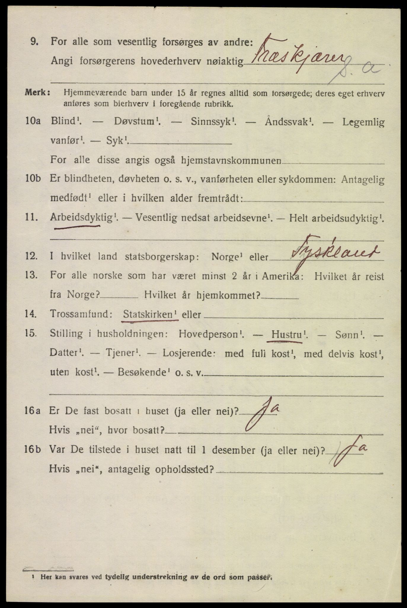 SAK, 1920 census for Tromøy, 1920, p. 3814