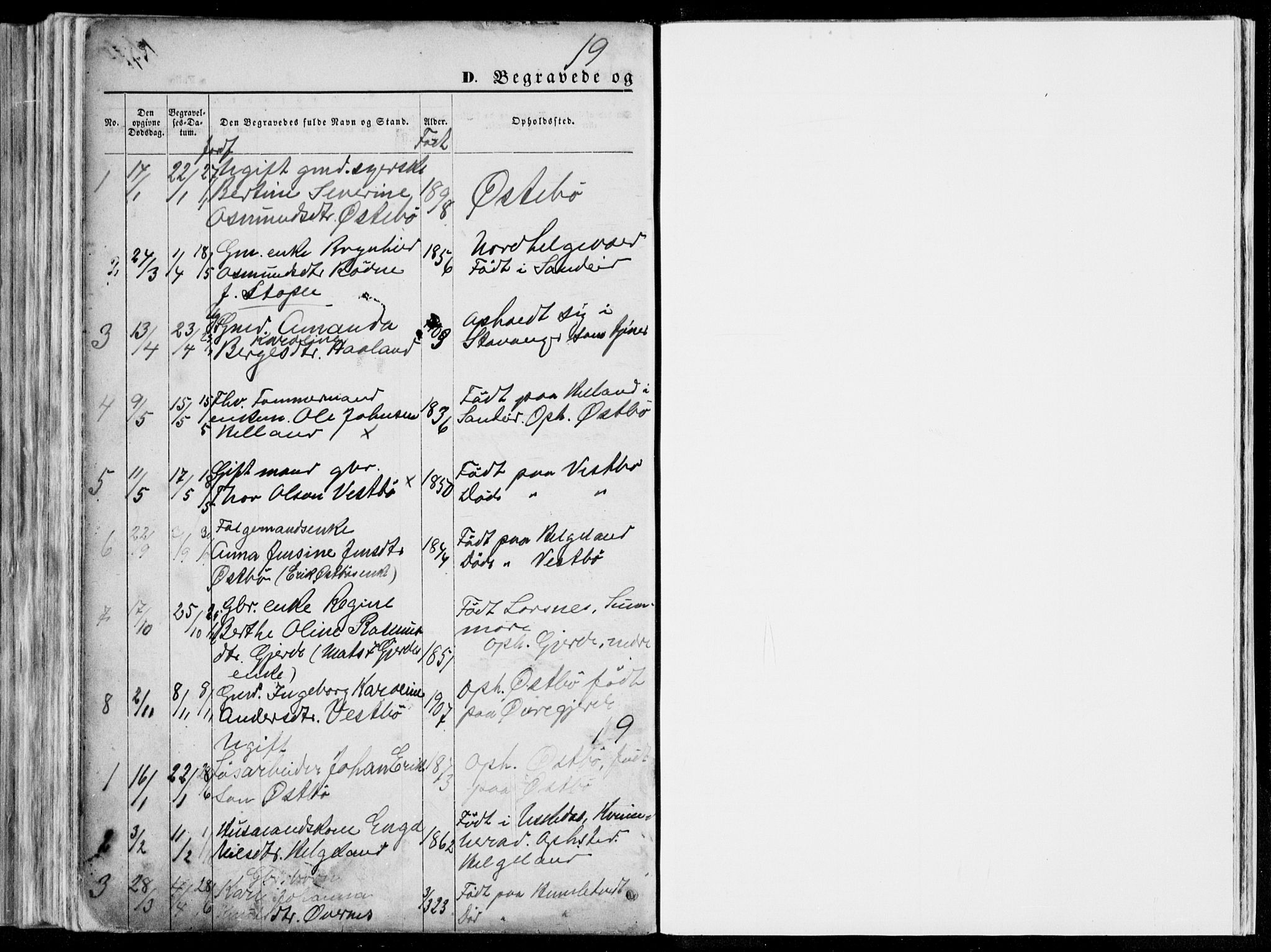 Vikedal sokneprestkontor, SAST/A-101840/01/V: Parish register (copy) no. B 10, 1864-1926, p. 157