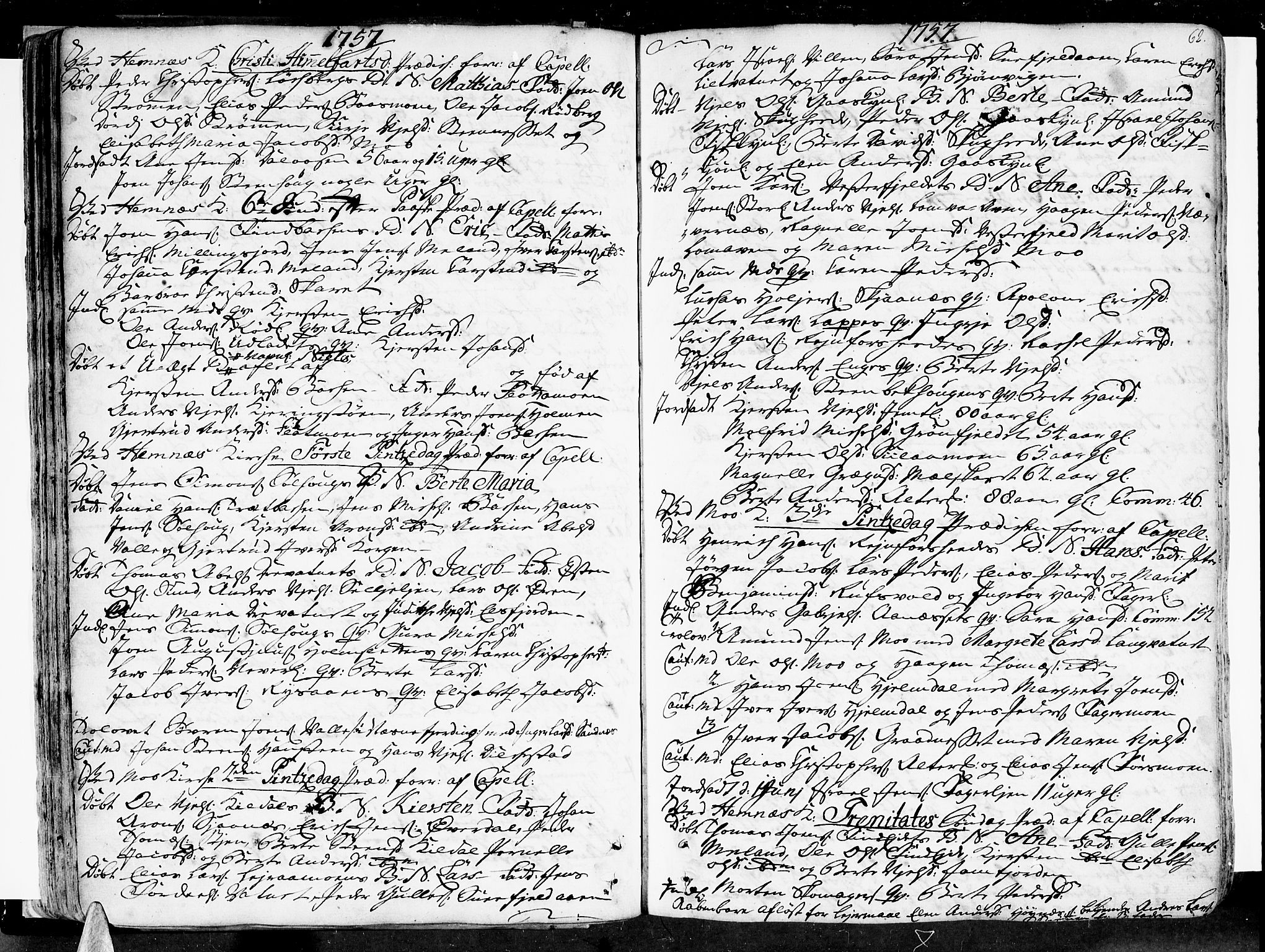 Ministerialprotokoller, klokkerbøker og fødselsregistre - Nordland, AV/SAT-A-1459/825/L0348: Parish register (official) no. 825A04, 1752-1788, p. 62