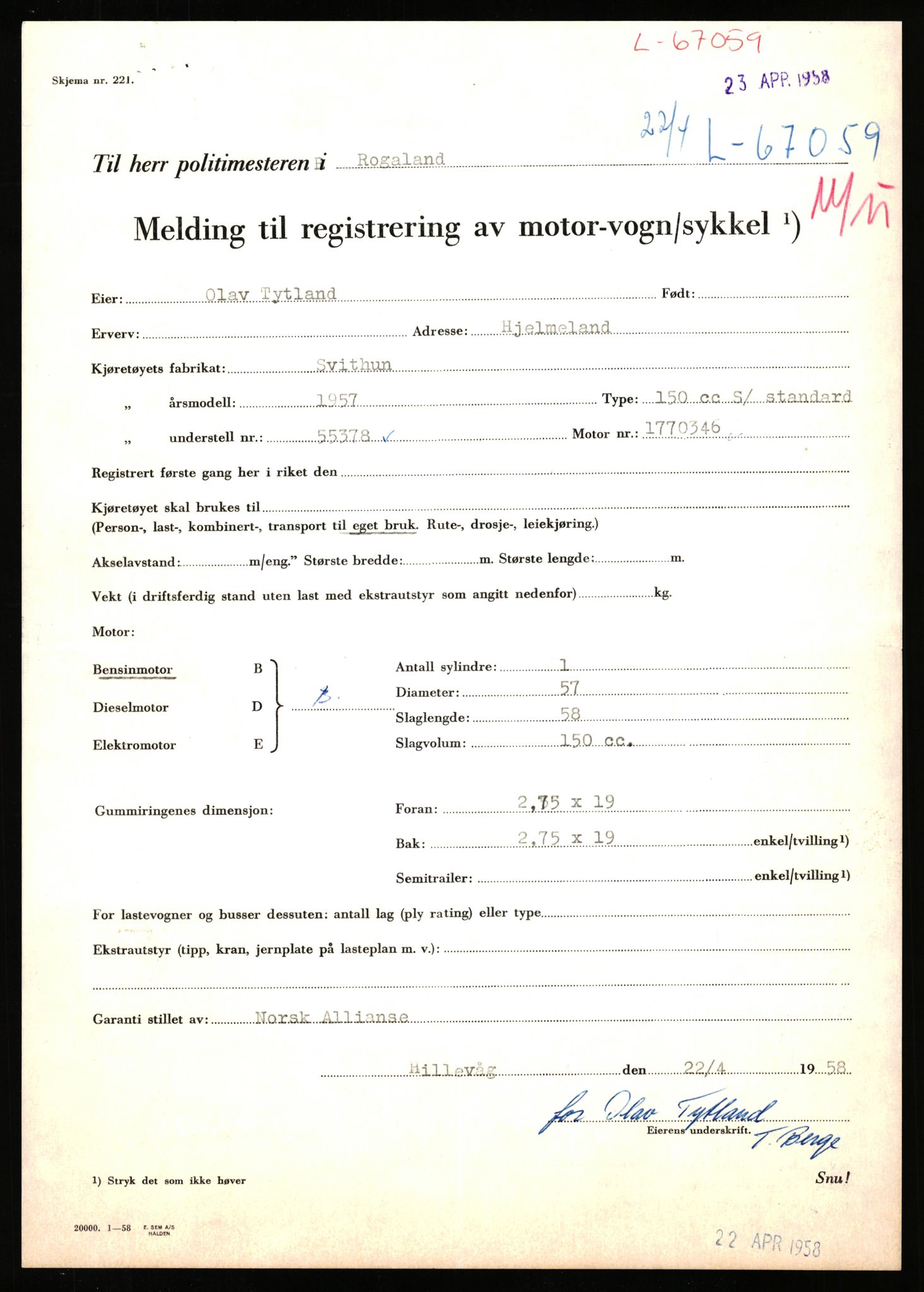 Stavanger trafikkstasjon, AV/SAST-A-101942/0/F/L0065: L-65400 - L-67649, 1930-1971, p. 329