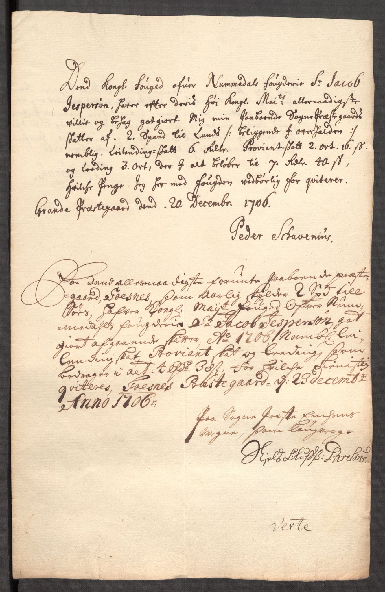 Rentekammeret inntil 1814, Reviderte regnskaper, Fogderegnskap, AV/RA-EA-4092/R64/L4429: Fogderegnskap Namdal, 1705-1706, p. 381