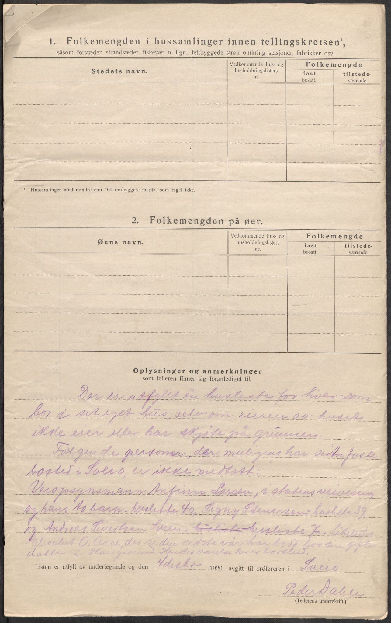 SAB, 1920 census for Sveio, 1920, p. 7