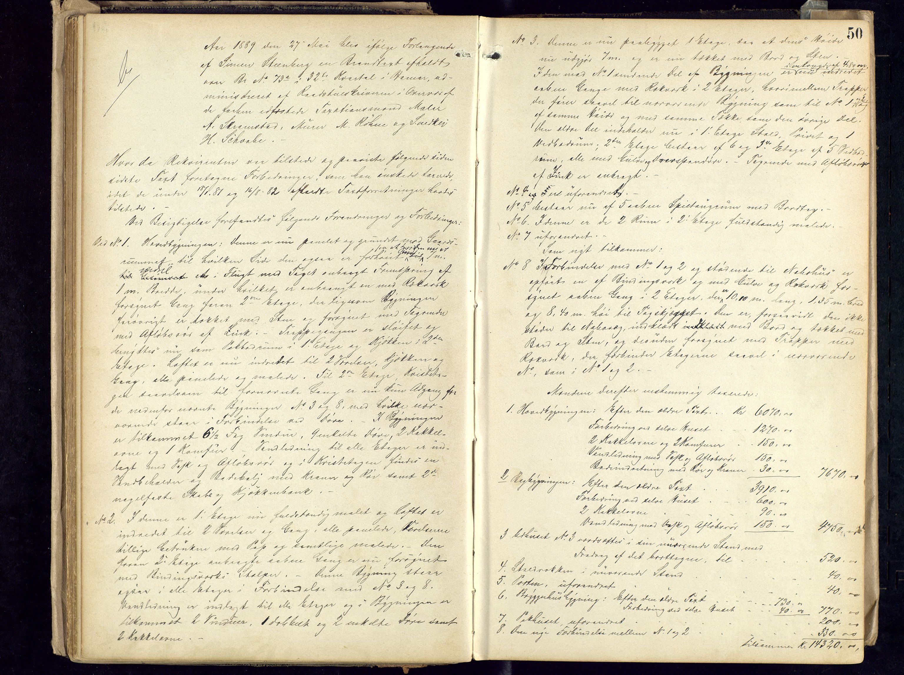 Norges Brannkasse, Hamar, AV/SAH-NBRANH-006/F/Fa/L0003: Branntakstprotokoll, 1886-1897, p. 49b-50a