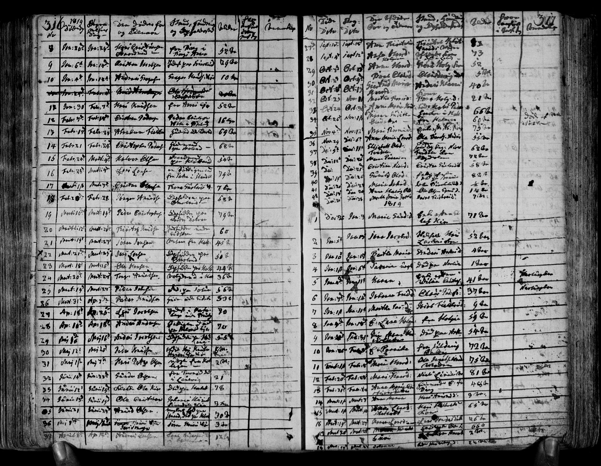 Brunlanes kirkebøker, AV/SAKO-A-342/F/Fa/L0002: Parish register (official) no. I 2, 1802-1834, p. 316-317