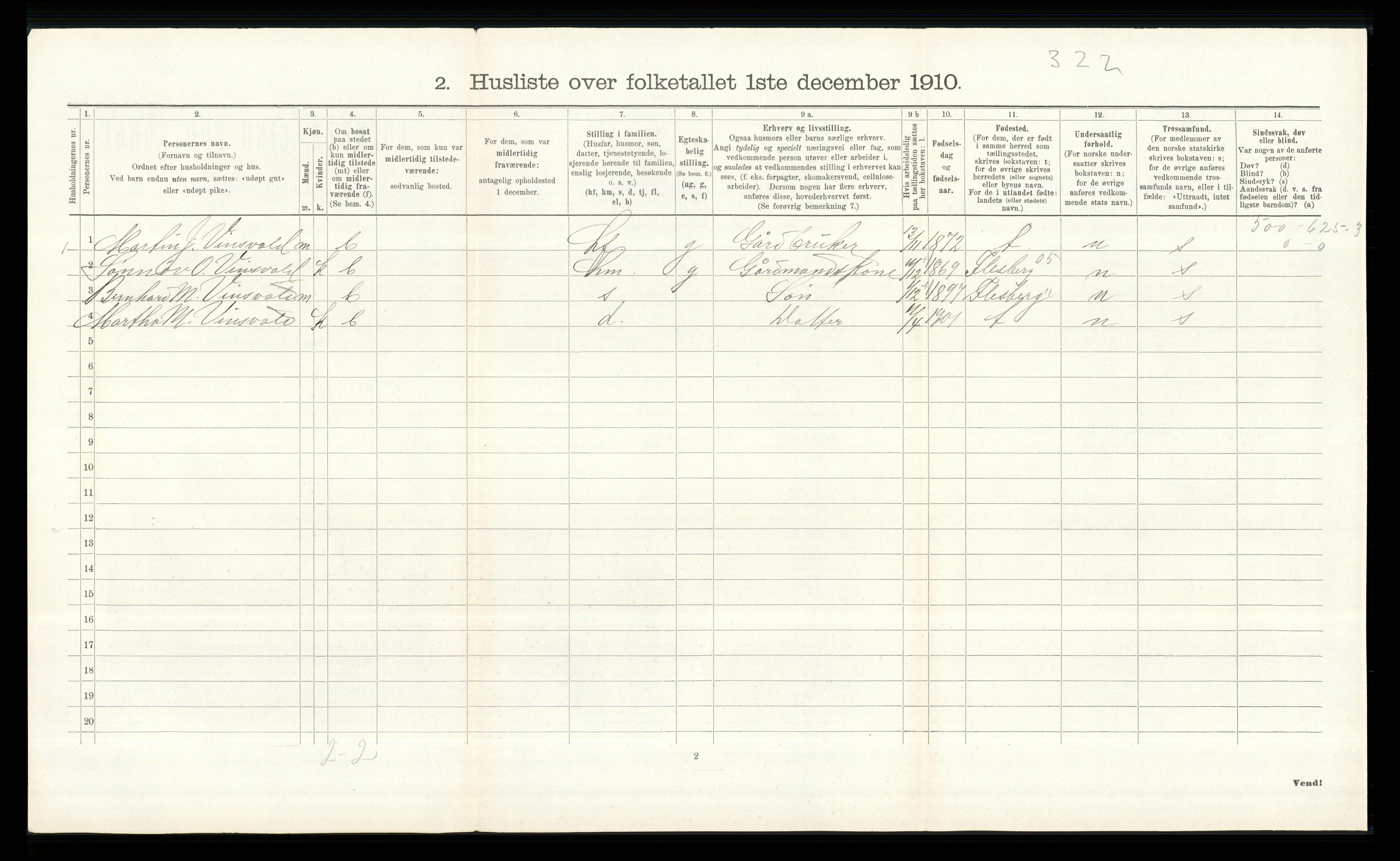 RA, 1910 census for Øvre Eiker, 1910, p. 210