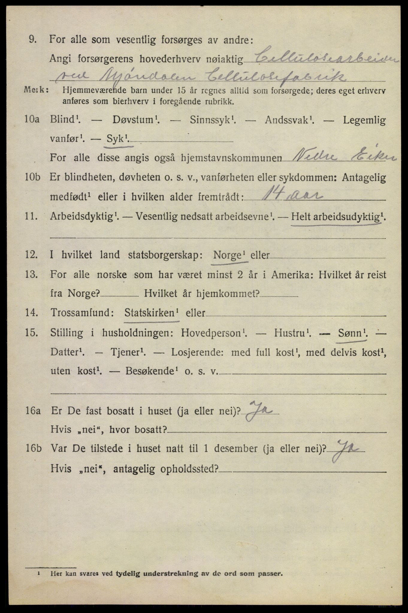 SAKO, 1920 census for Nedre Eiker, 1920, p. 10030