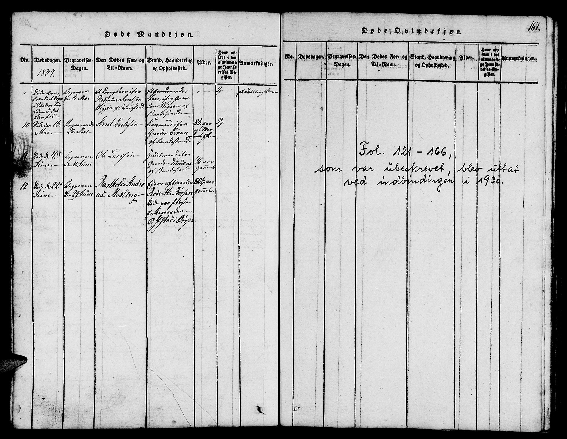Ministerialprotokoller, klokkerbøker og fødselsregistre - Sør-Trøndelag, SAT/A-1456/665/L0776: Parish register (copy) no. 665C01, 1817-1837, p. 167