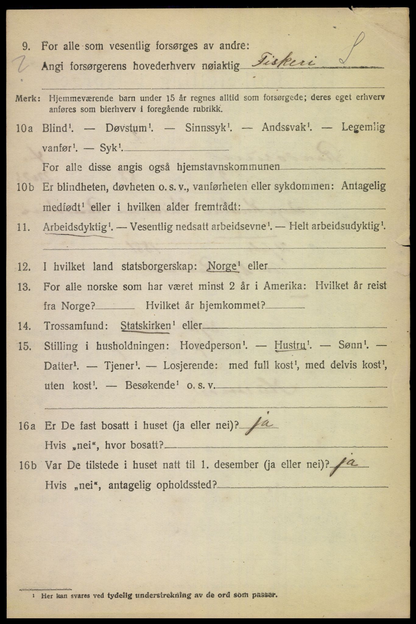 SAK, 1920 census for Randesund, 1920, p. 1799