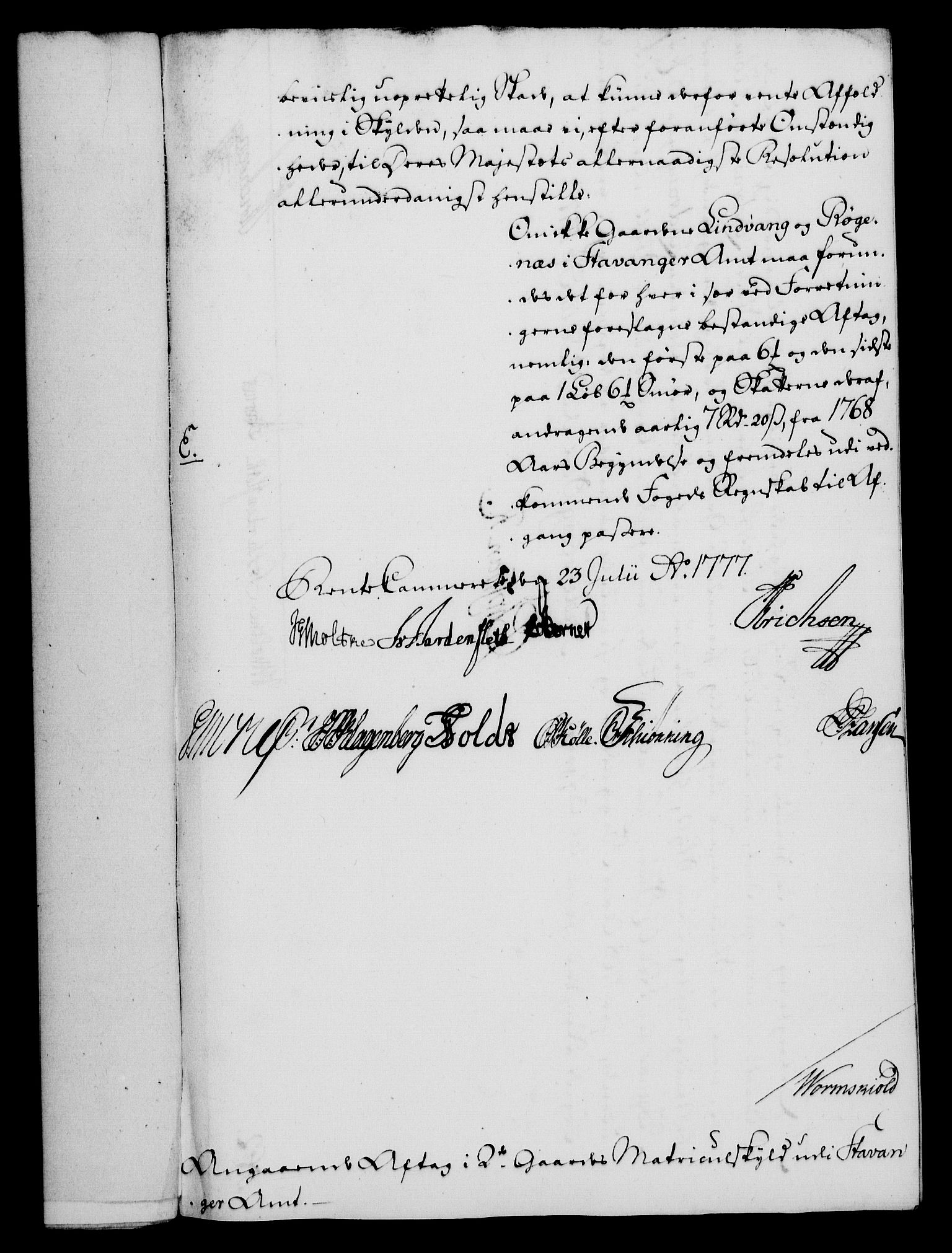 Rentekammeret, Kammerkanselliet, AV/RA-EA-3111/G/Gf/Gfa/L0059: Norsk relasjons- og resolusjonsprotokoll (merket RK 52.59), 1777, p. 246