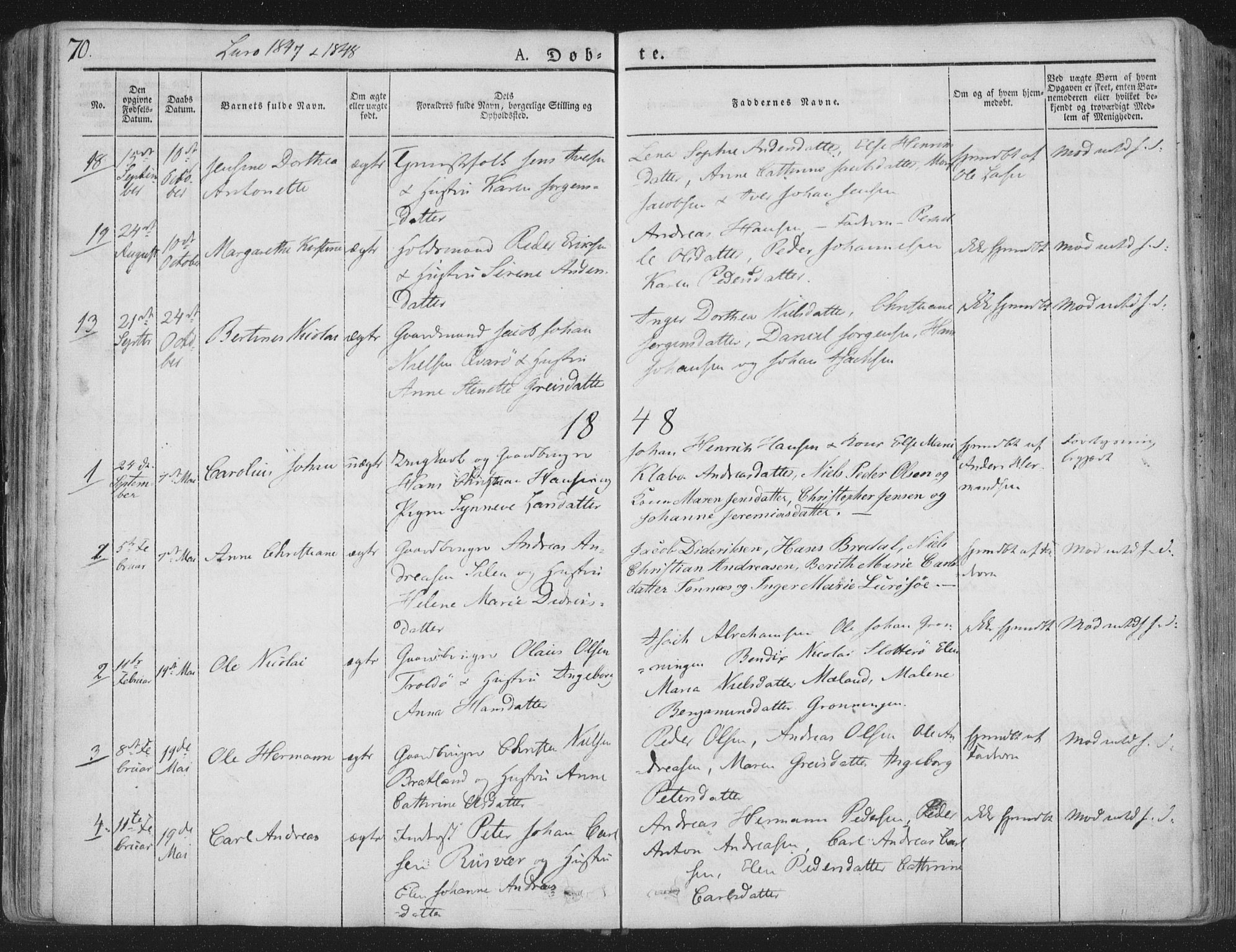 Ministerialprotokoller, klokkerbøker og fødselsregistre - Nordland, SAT/A-1459/839/L0565: Parish register (official) no. 839A02, 1825-1862, p. 70