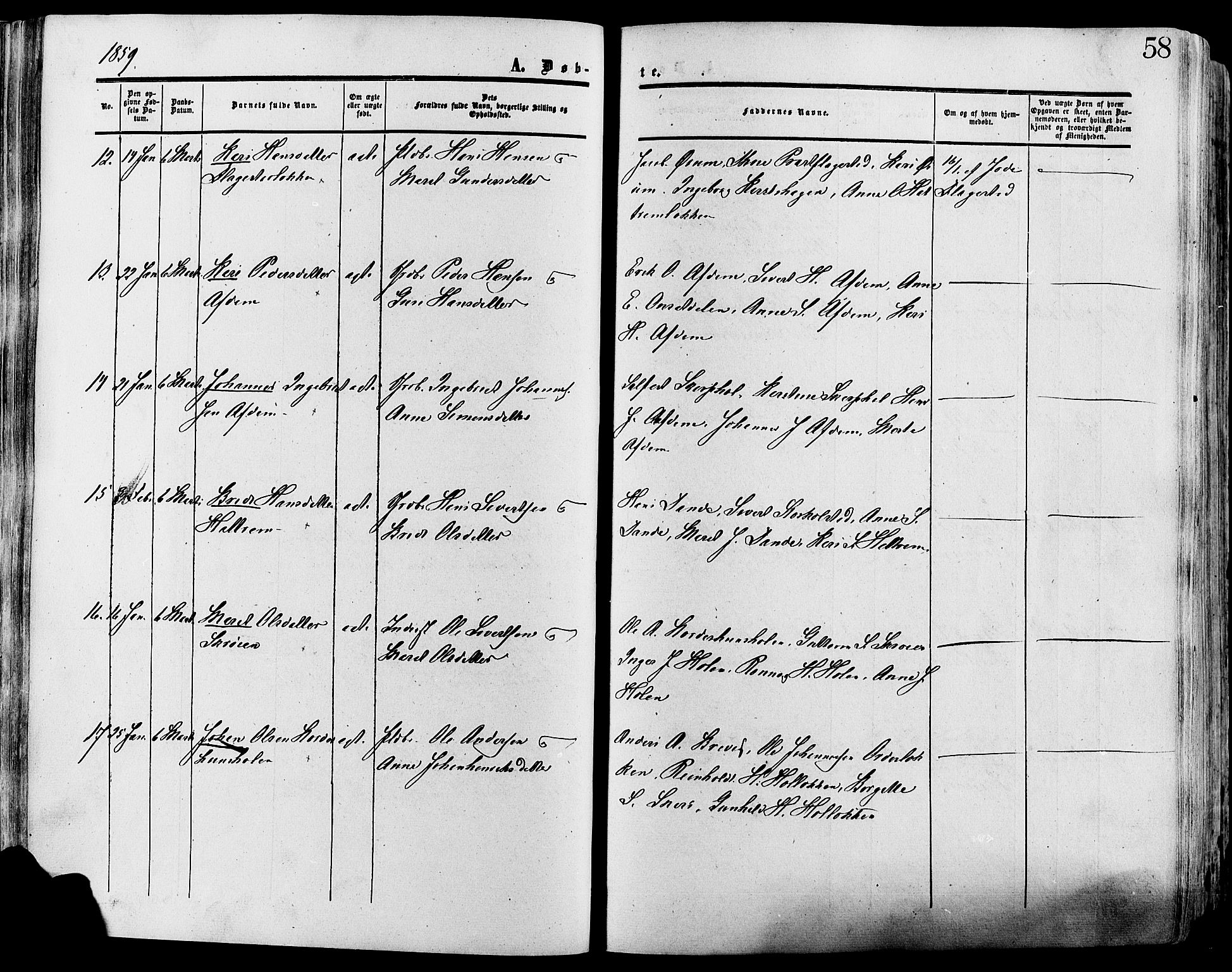 Lesja prestekontor, SAH/PREST-068/H/Ha/Haa/L0008: Parish register (official) no. 8, 1854-1880, p. 58