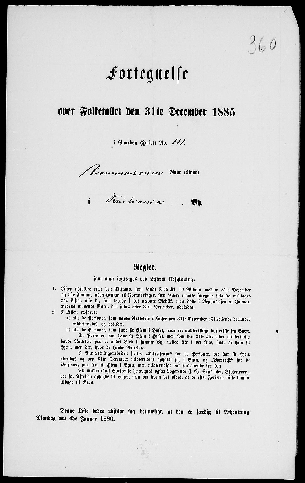 RA, 1885 census for 0301 Kristiania, 1885, p. 5551