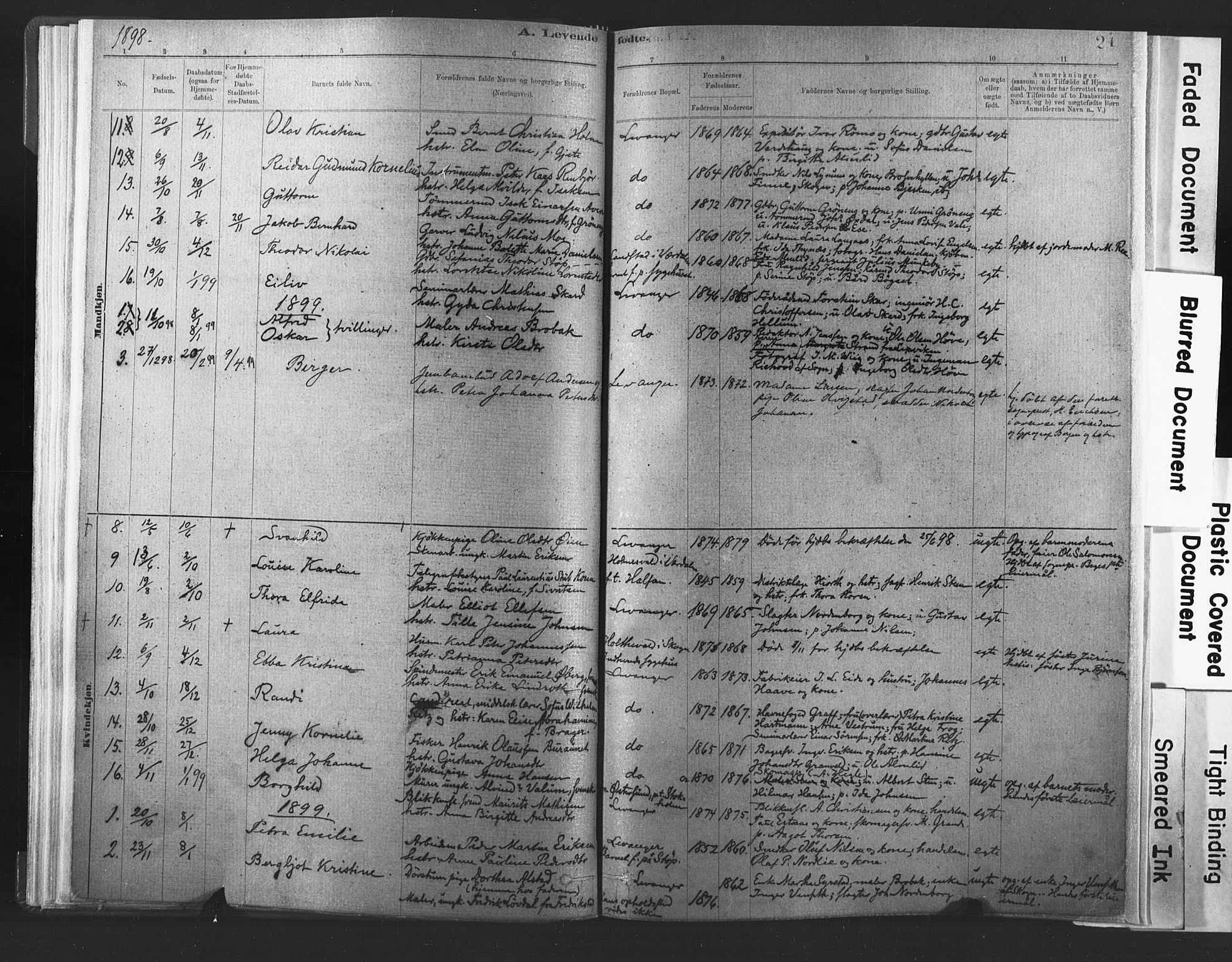 Ministerialprotokoller, klokkerbøker og fødselsregistre - Nord-Trøndelag, SAT/A-1458/720/L0189: Parish register (official) no. 720A05, 1880-1911, p. 24