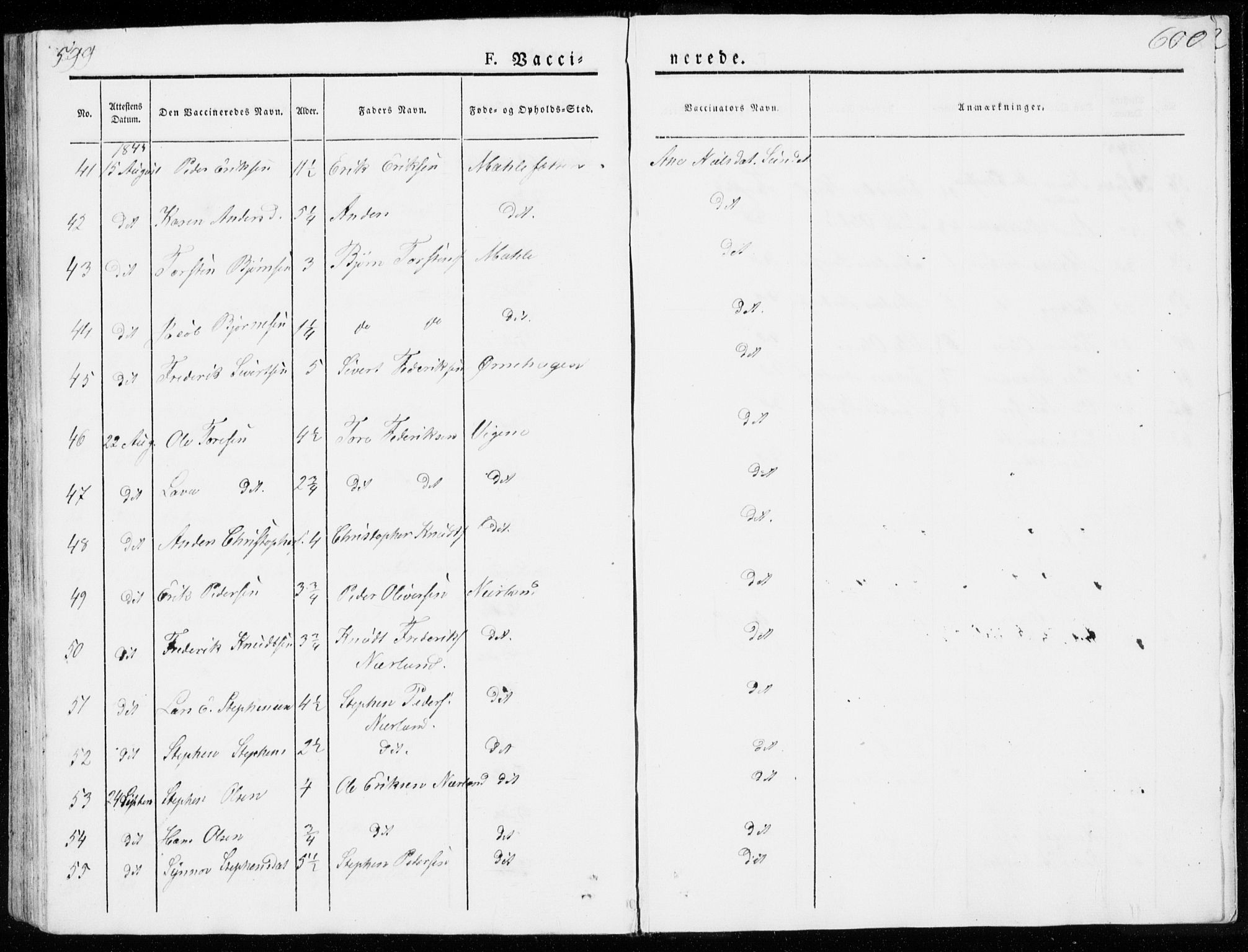 Ministerialprotokoller, klokkerbøker og fødselsregistre - Møre og Romsdal, AV/SAT-A-1454/566/L0766: Parish register (official) no. 566A05, 1842-1851, p. 599-600