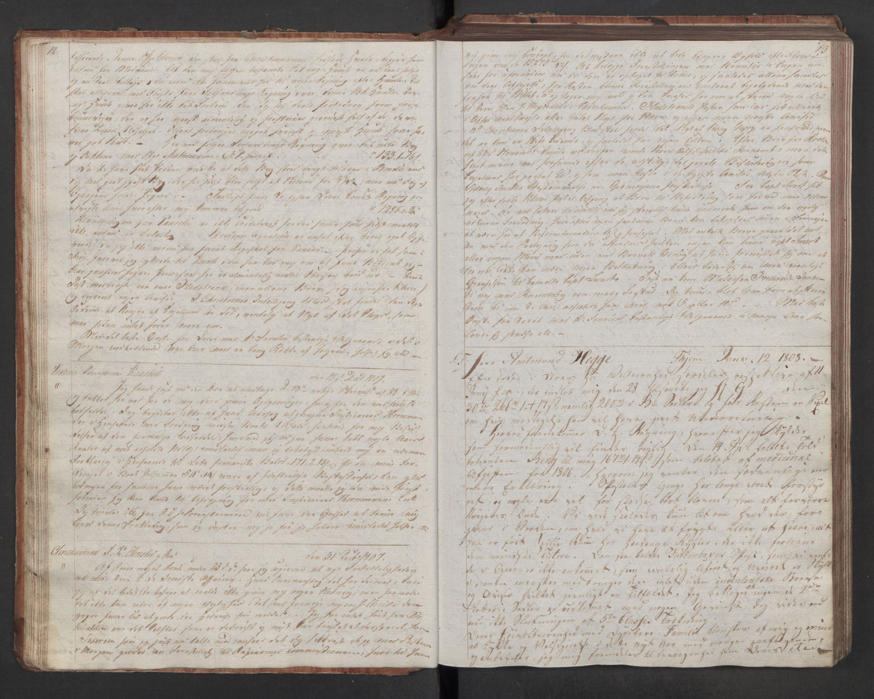 Hoë, Herman & Co, AV/SAT-PA-0280/11/L0029: Kopibok, innenlandsk, 1807-1813, p. 12-13
