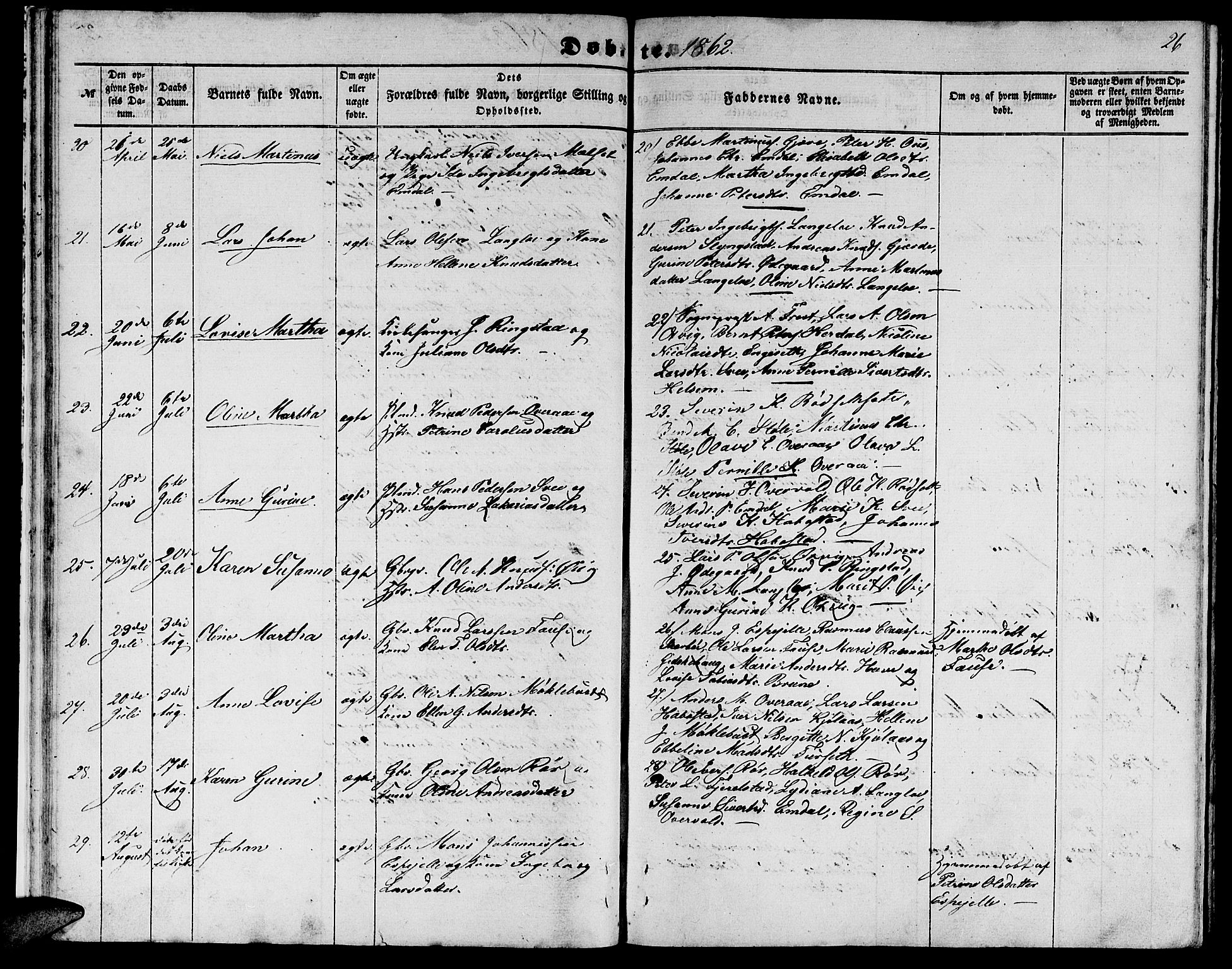 Ministerialprotokoller, klokkerbøker og fødselsregistre - Møre og Romsdal, AV/SAT-A-1454/520/L0291: Parish register (copy) no. 520C03, 1854-1881, p. 26