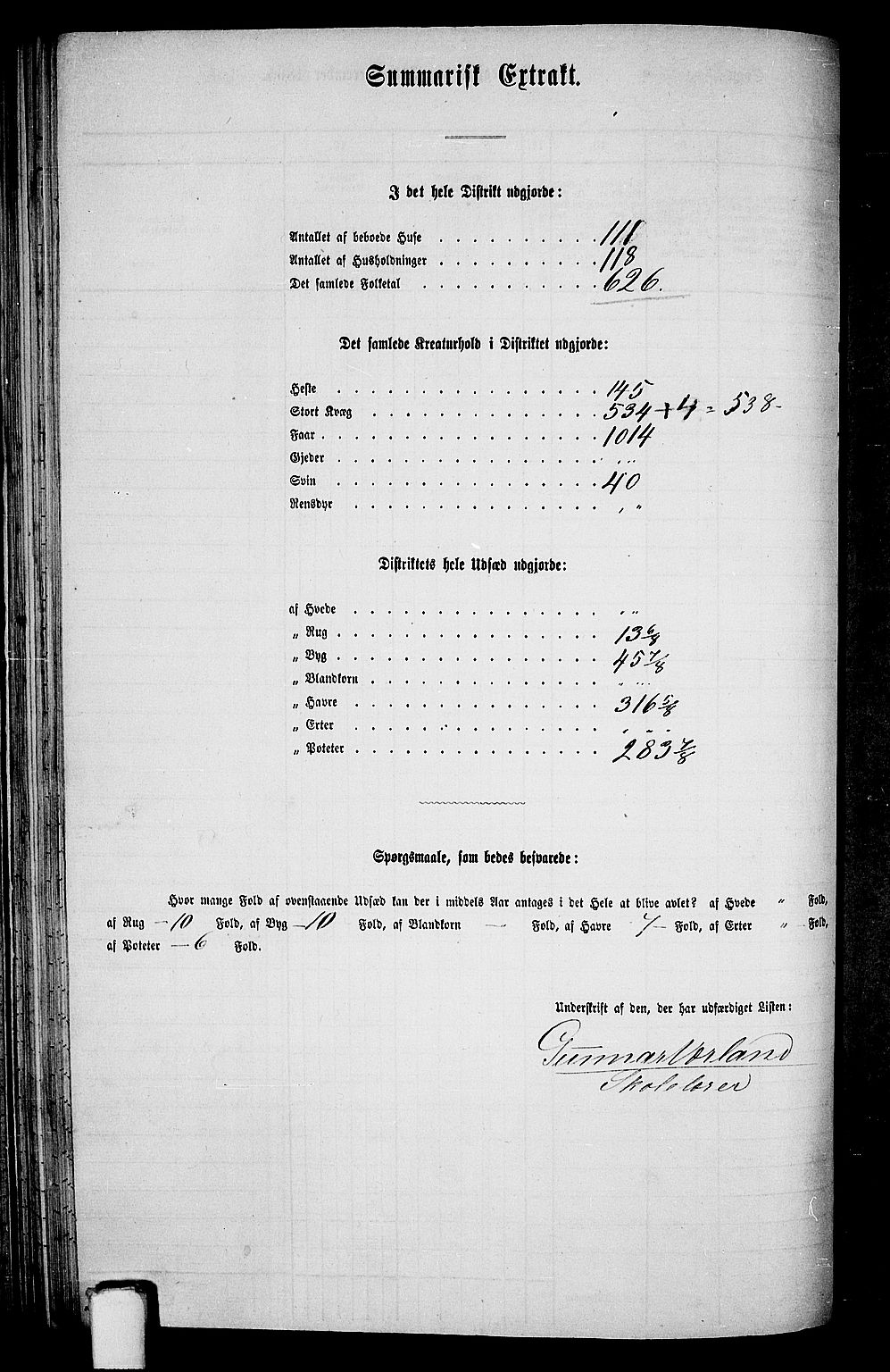 RA, 1865 census for Hetland, 1865, p. 113