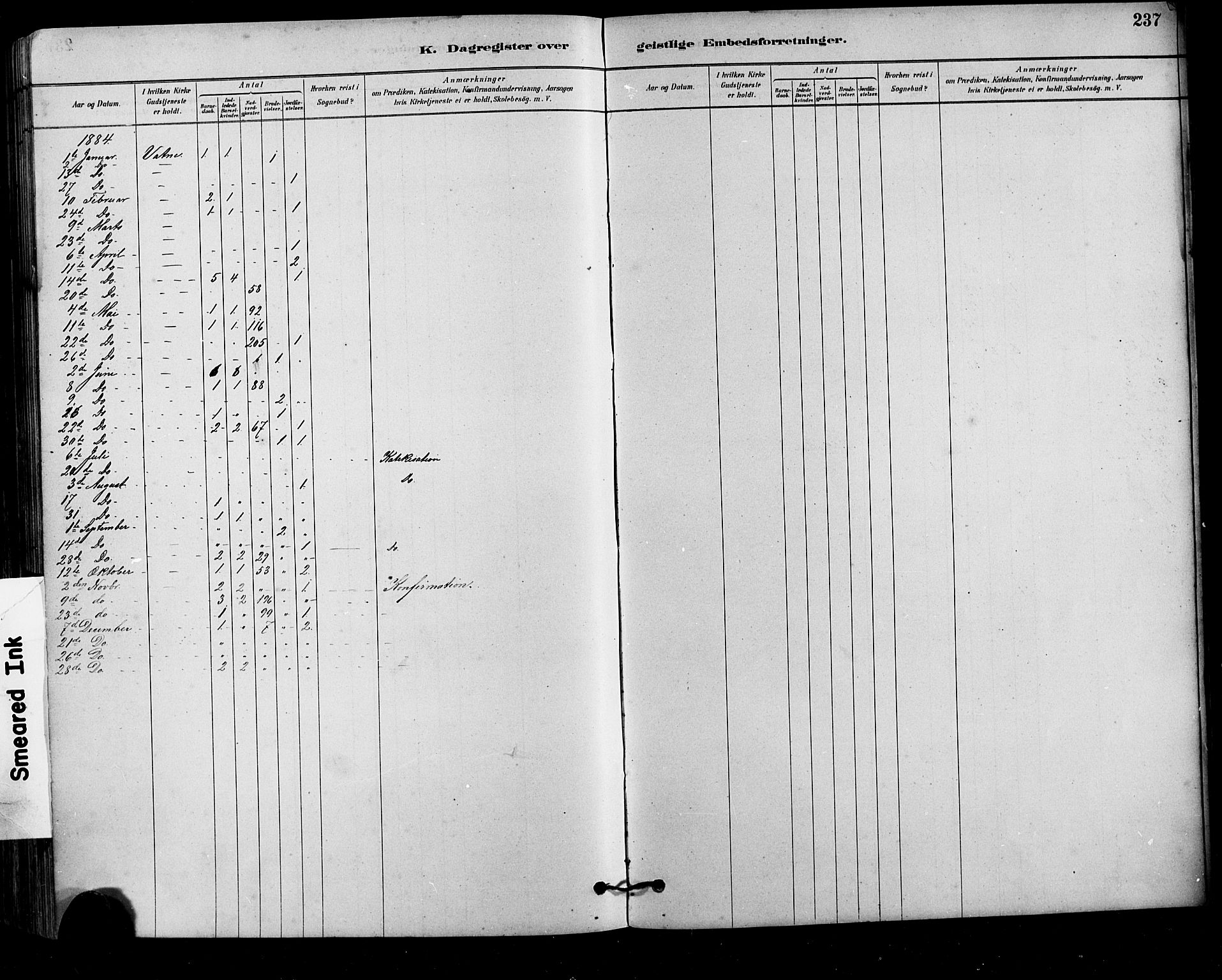 Ministerialprotokoller, klokkerbøker og fødselsregistre - Møre og Romsdal, AV/SAT-A-1454/525/L0376: Parish register (copy) no. 525C02, 1880-1902, p. 237