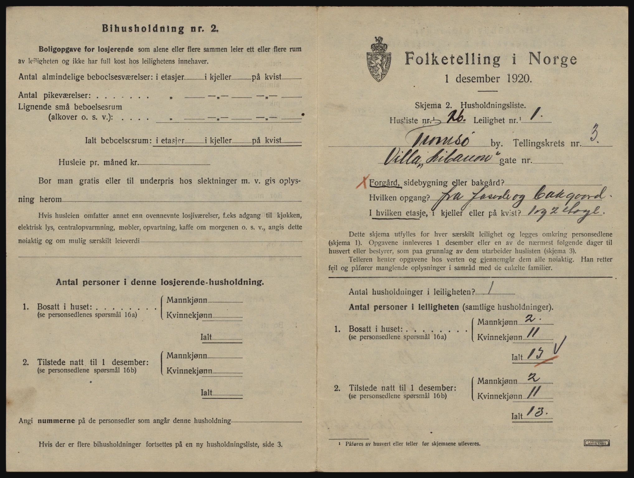 SATØ, 1920 census for Tromsø, 1920, p. 3195