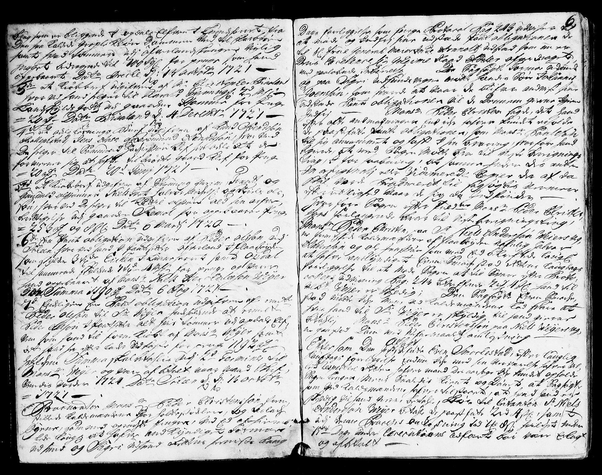 Vest-Telemark sorenskriveri, AV/SAKO-A-134/F/Fa/L0022: Tingbok, 1722-1724, p. 6