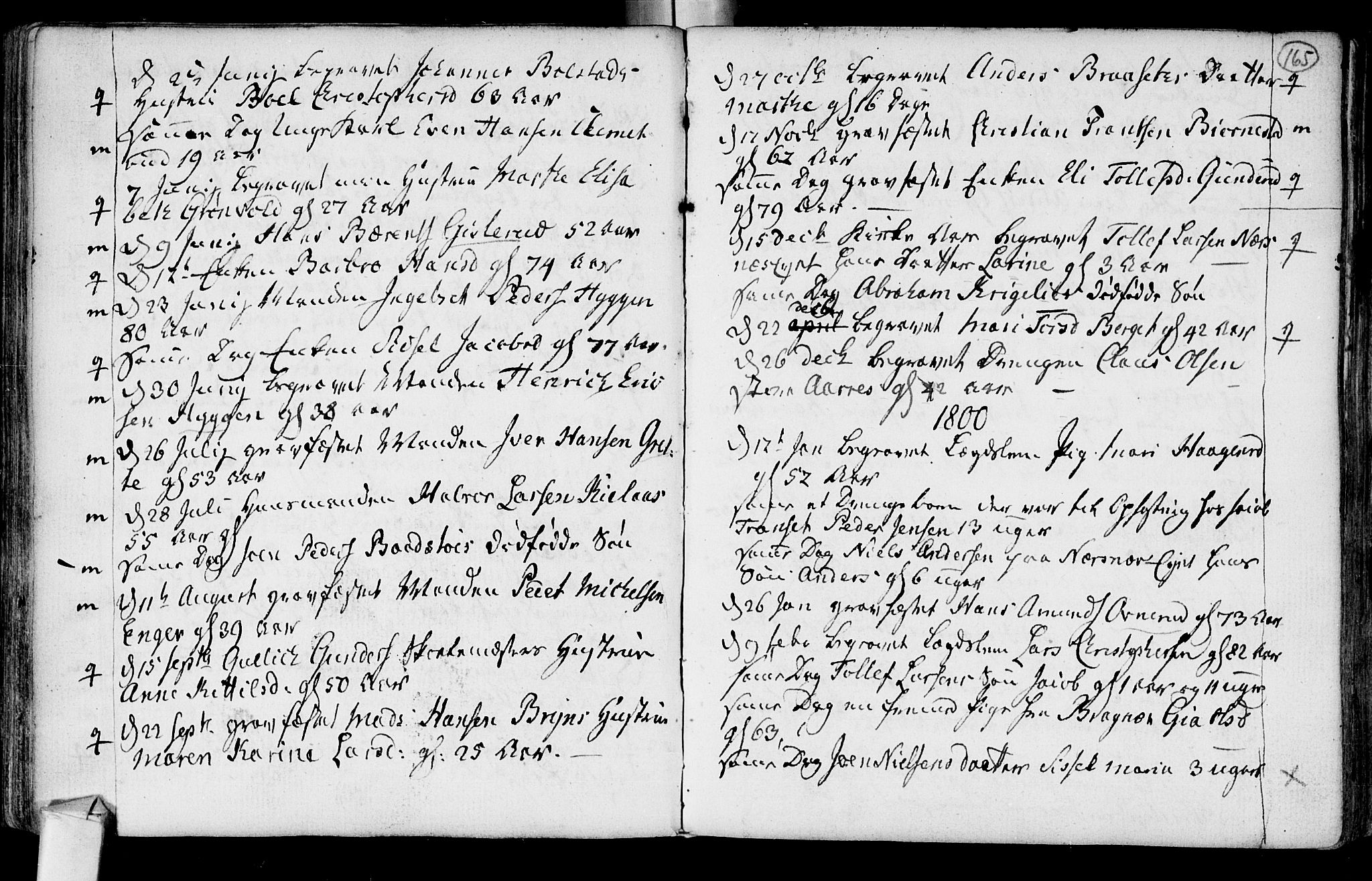 Røyken kirkebøker, SAKO/A-241/F/Fa/L0003: Parish register (official) no. 3, 1782-1813, p. 165