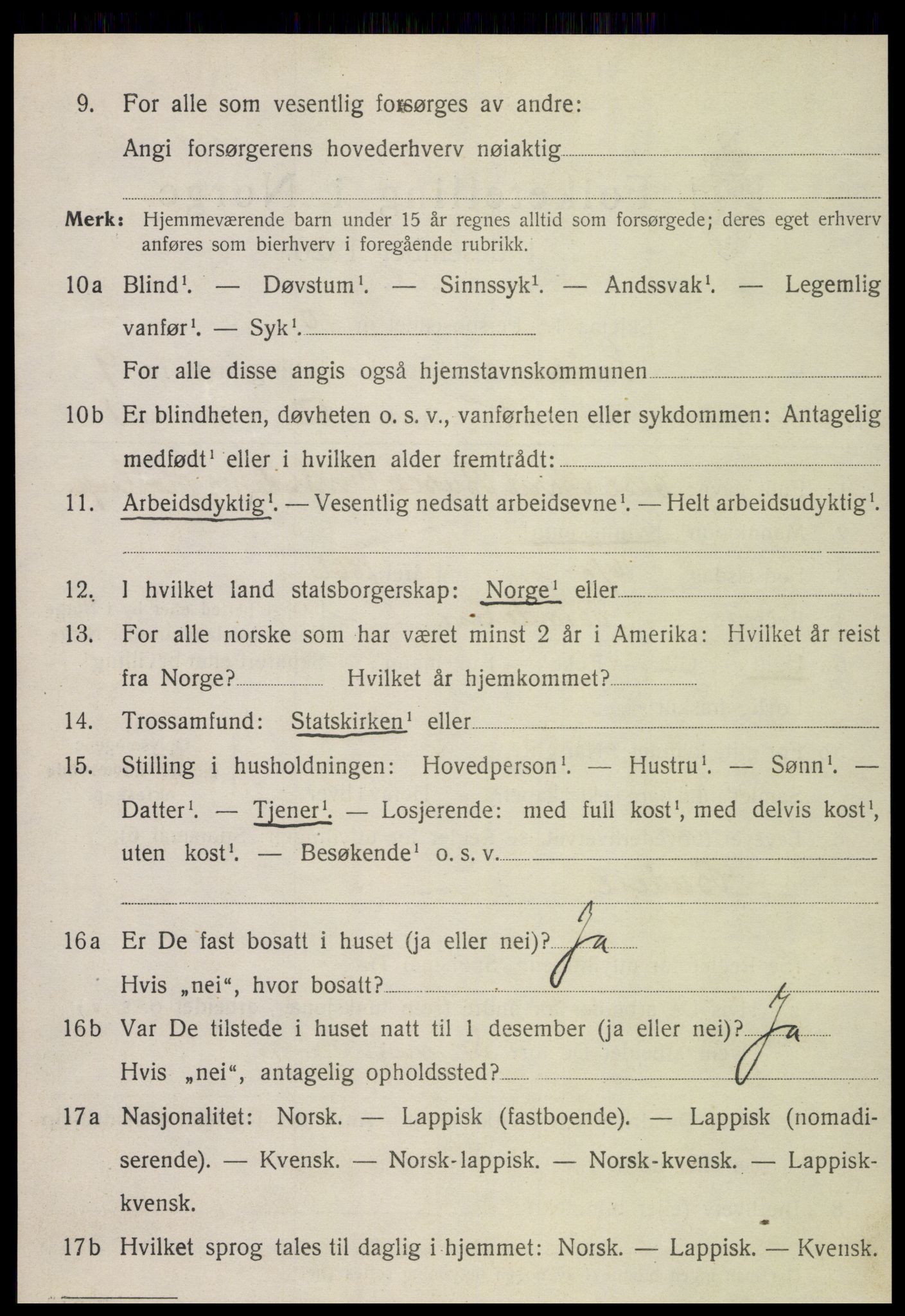 SAT, 1920 census for Snåsa, 1920, p. 4115