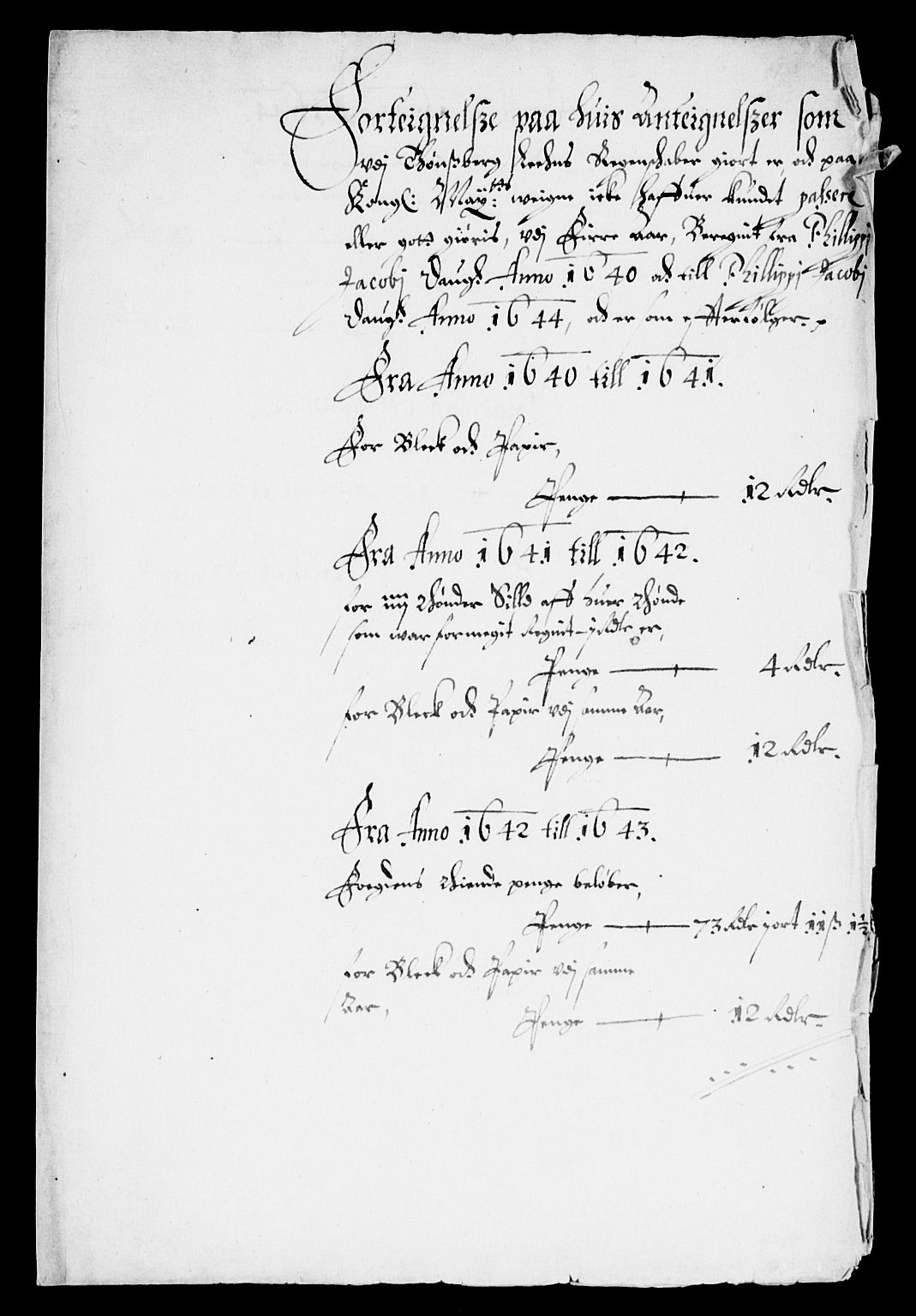 Rentekammeret inntil 1814, Reviderte regnskaper, Lensregnskaper, AV/RA-EA-5023/R/Rb/Rbo/L0025: Tønsberg len, 1643-1645