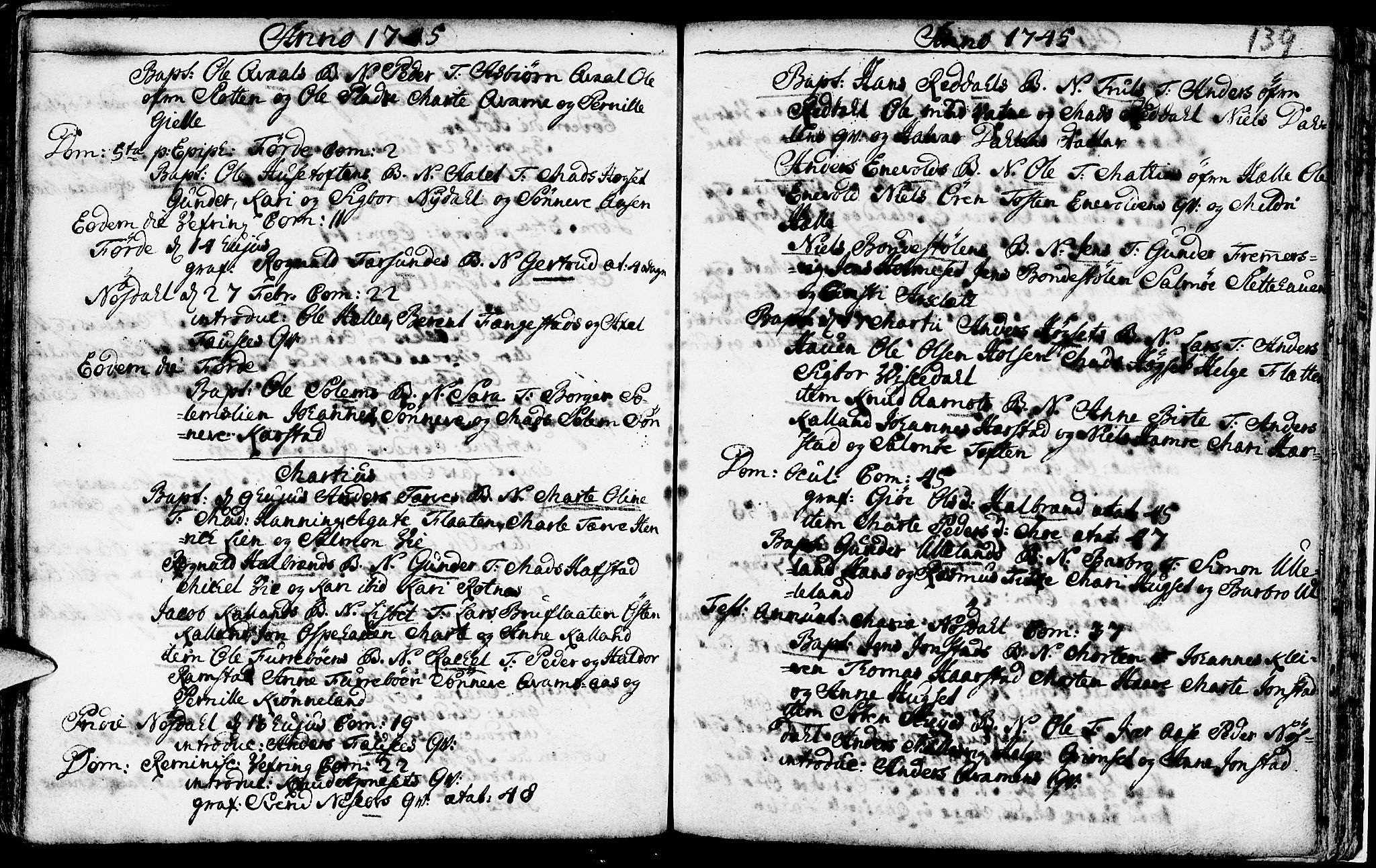 Førde sokneprestembete, SAB/A-79901/H/Haa/Haaa/L0002: Parish register (official) no. A 2, 1728-1748, p. 139