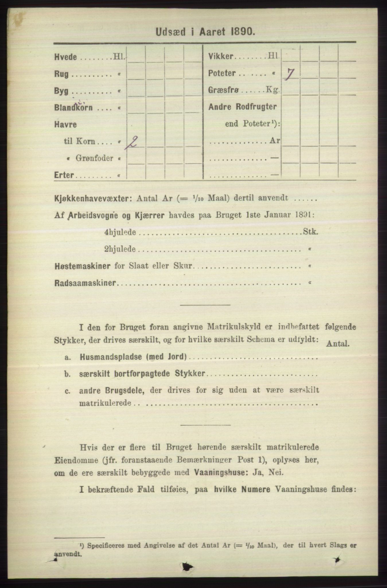 RA, 1891 census for 1246 Fjell, 1891, p. 4364