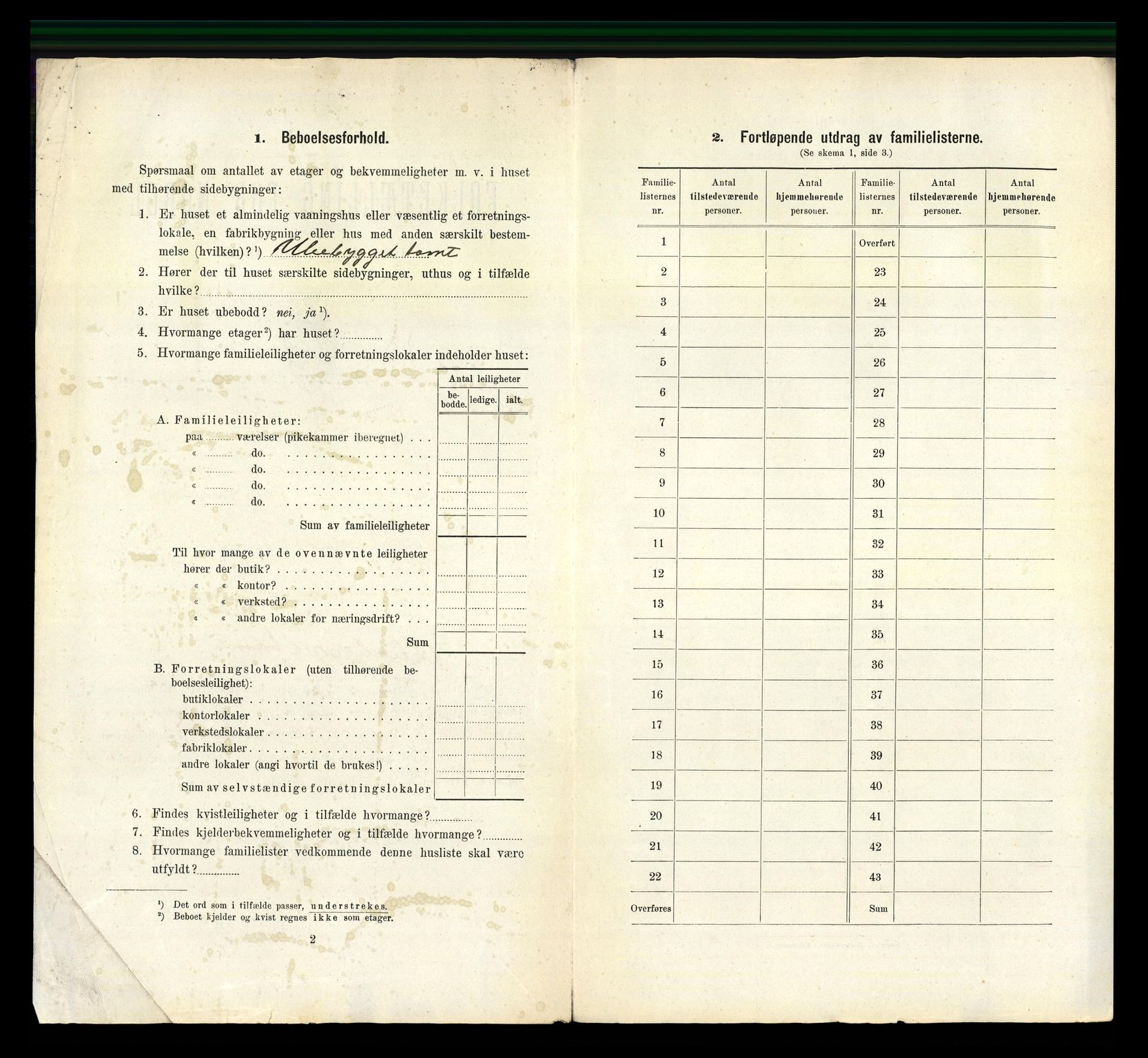 RA, 1910 census for Lillesand, 1910, p. 485