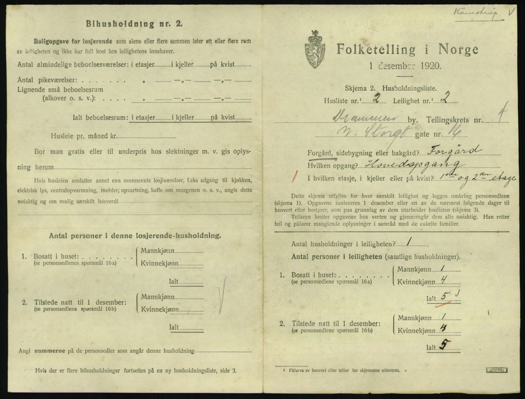 SAKO, 1920 census for Drammen, 1920, p. 9049