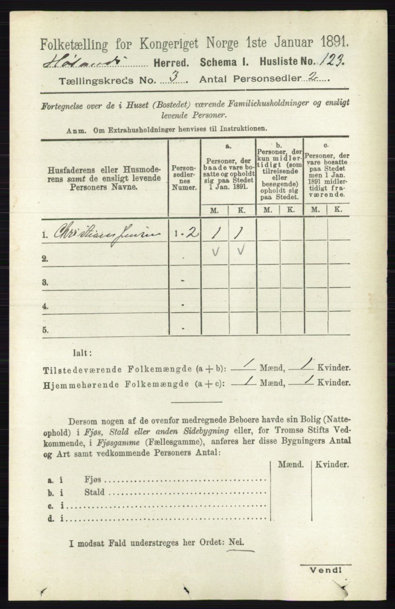 RA, 1891 census for 0221 Høland, 1891, p. 1740