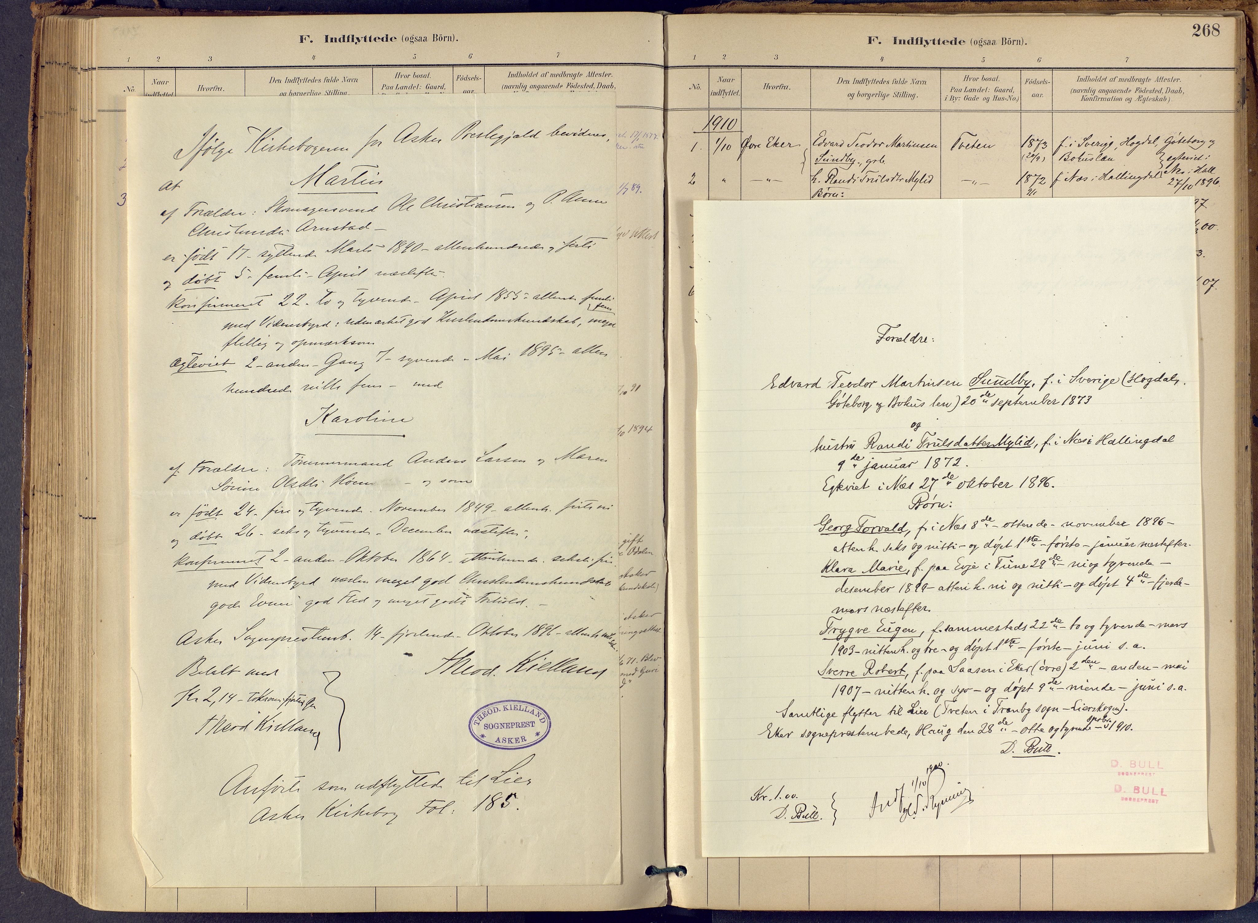 Lier kirkebøker, SAKO/A-230/F/Fb/L0001: Parish register (official) no. II 1, 1883-1910, p. 268