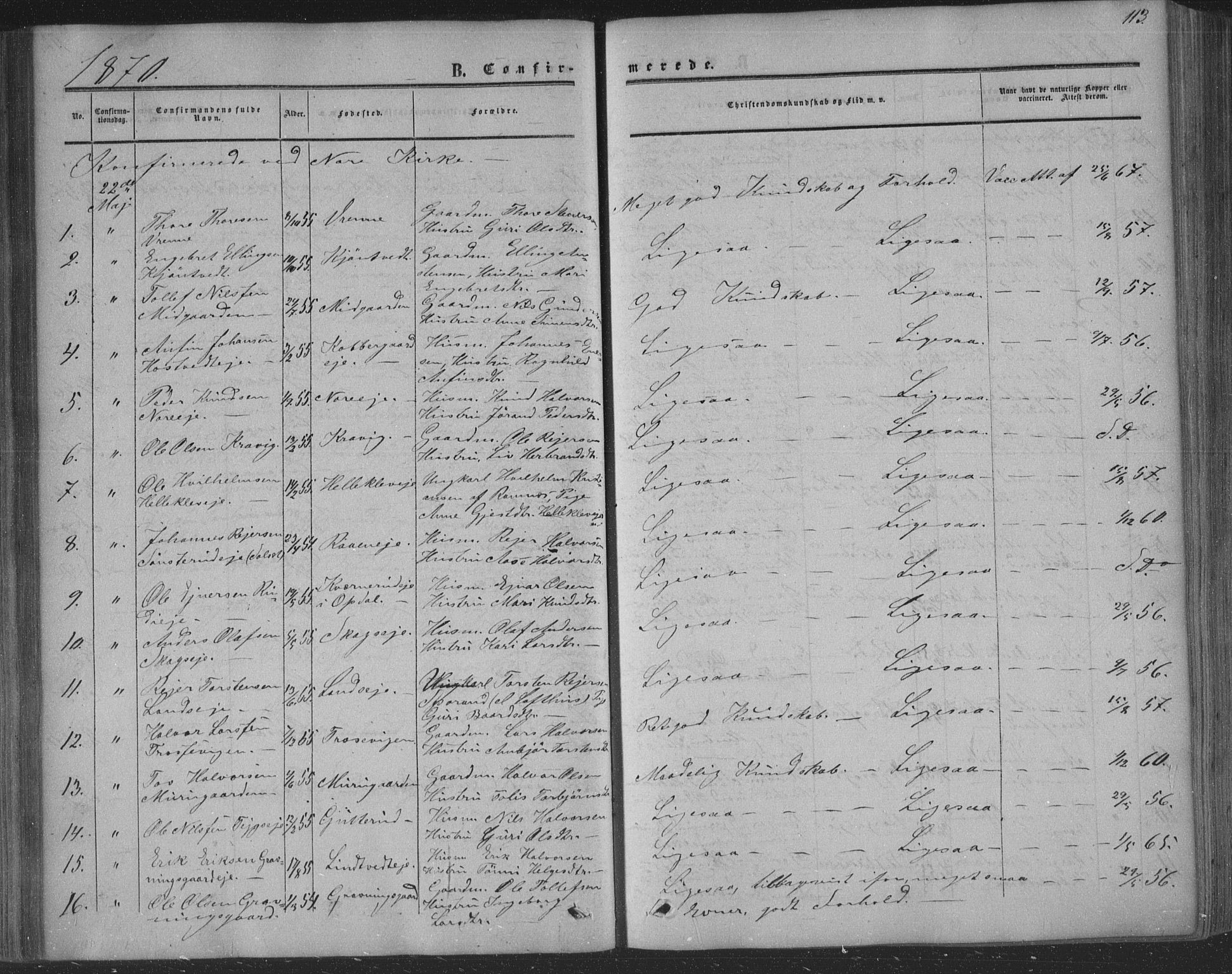Nore kirkebøker, SAKO/A-238/F/Fa/L0002: Parish register (official) no. I 2, 1856-1871, p. 113