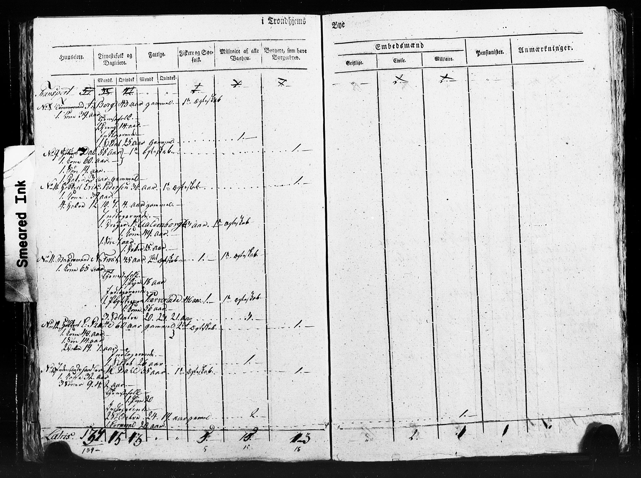 SAT, Census 1815 for Trondheim (transcript), 1815, p. 73