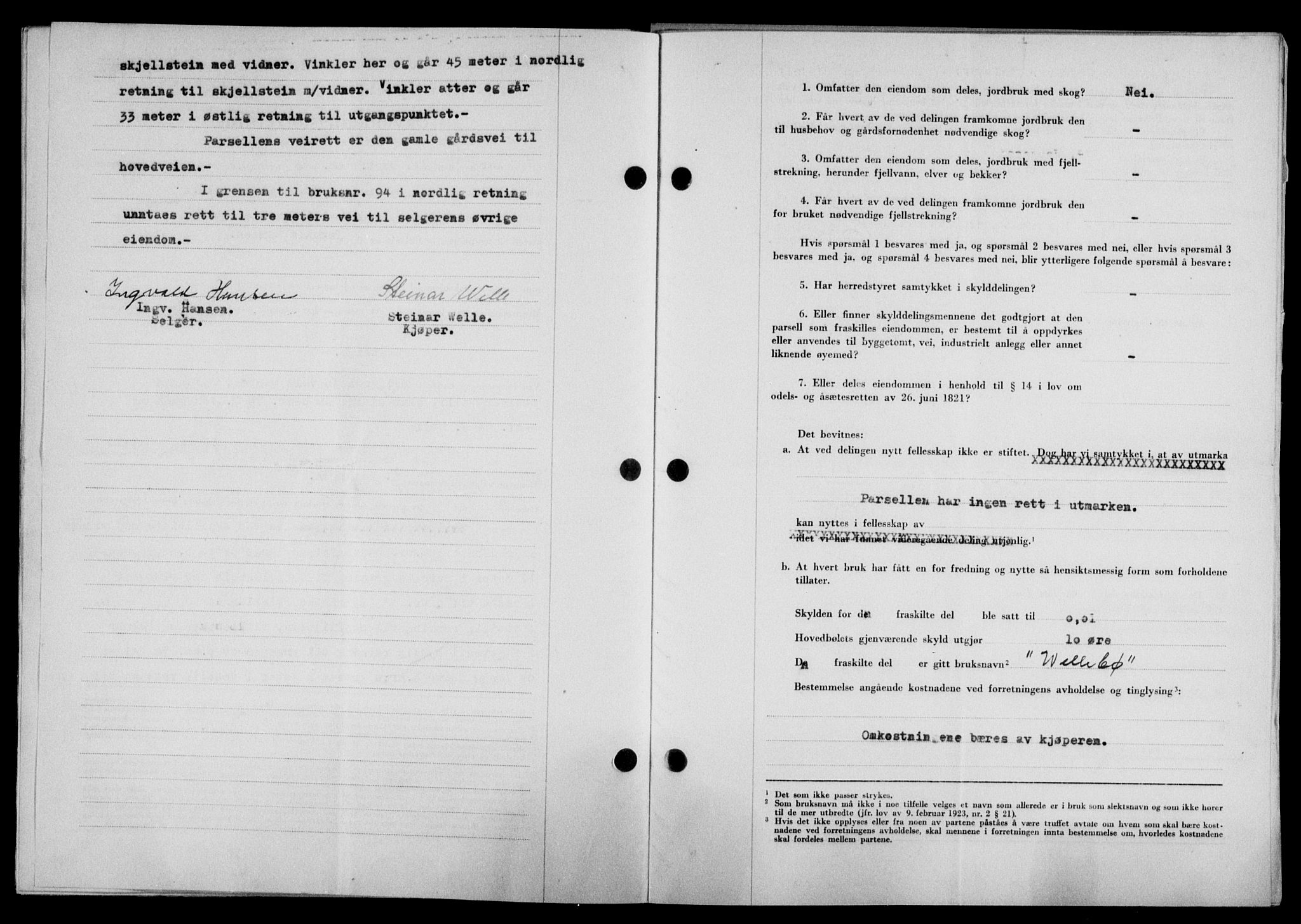 Lofoten sorenskriveri, SAT/A-0017/1/2/2C/L0019a: Mortgage book no. 19a, 1948-1948, Diary no: : 2173/1948