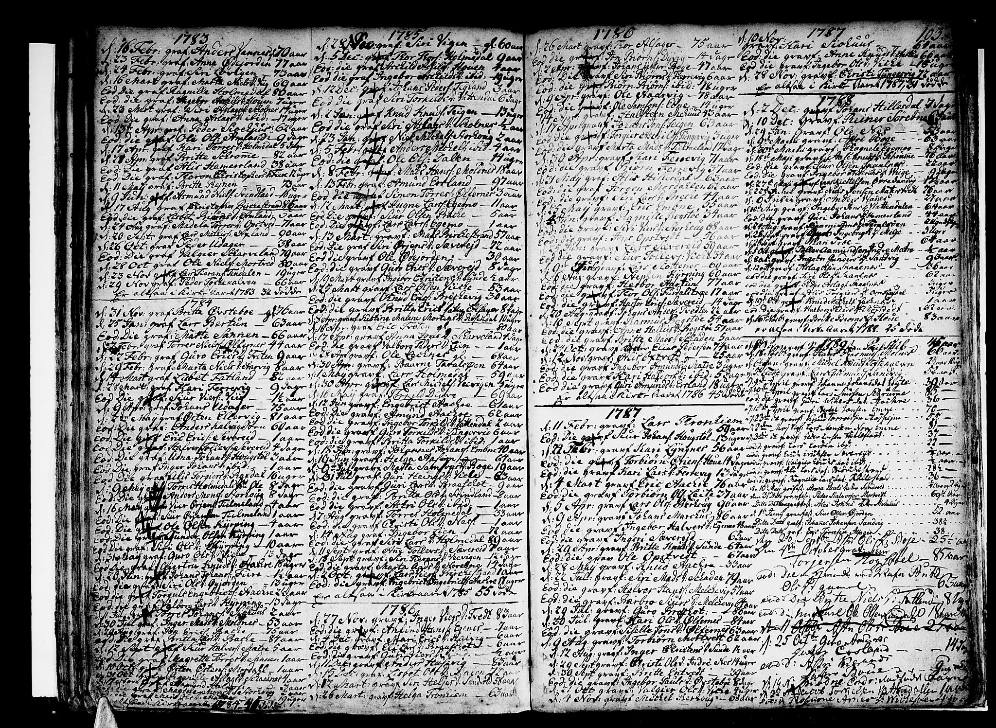 Skånevik sokneprestembete, SAB/A-77801/H/Haa: Parish register (official) no. A 1, 1745-1789, p. 103