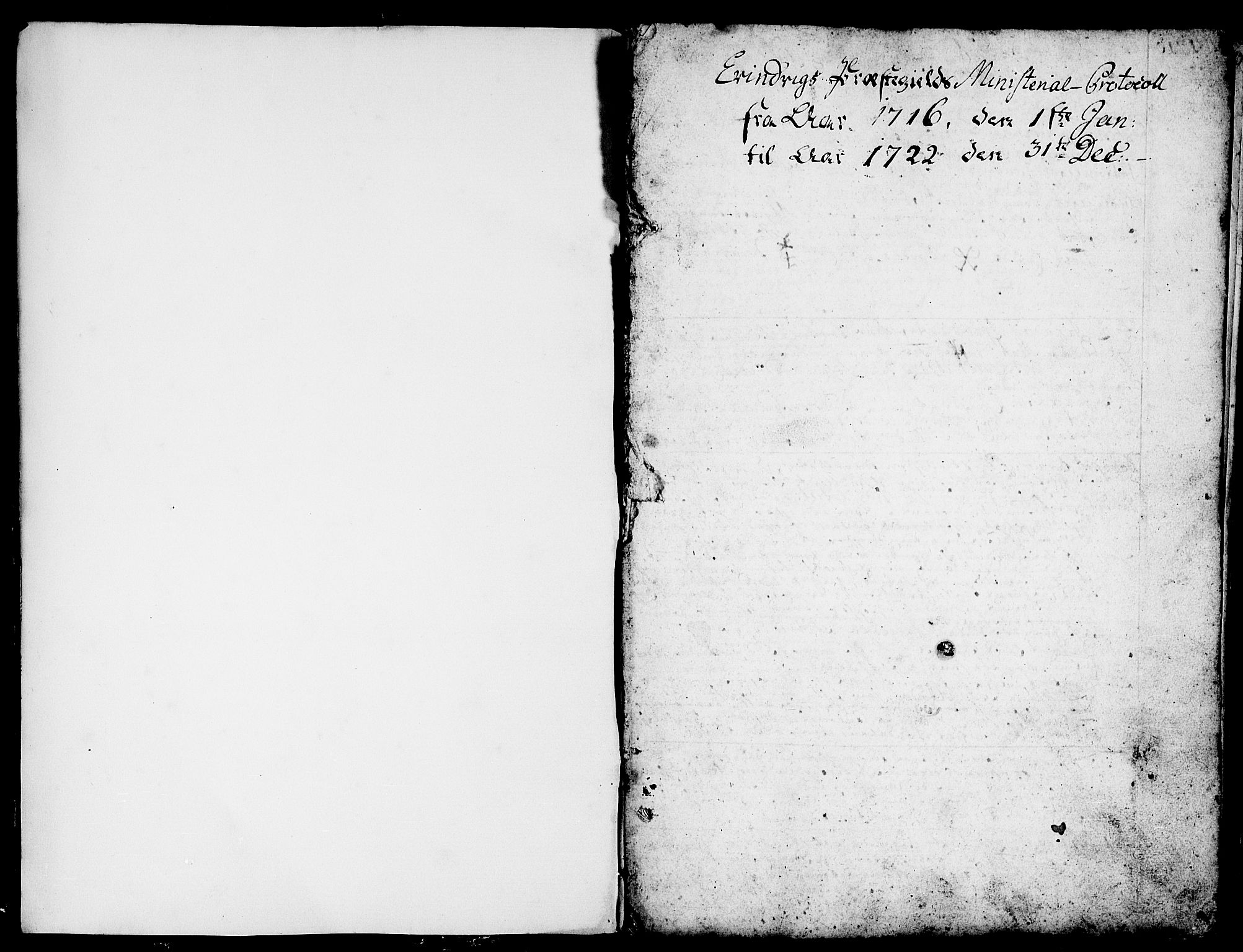 Gulen sokneprestembete, SAB/A-80201/H/Haa/Haaa/L0007: Parish register (official) no. A 7, 1716-1722, p. 1