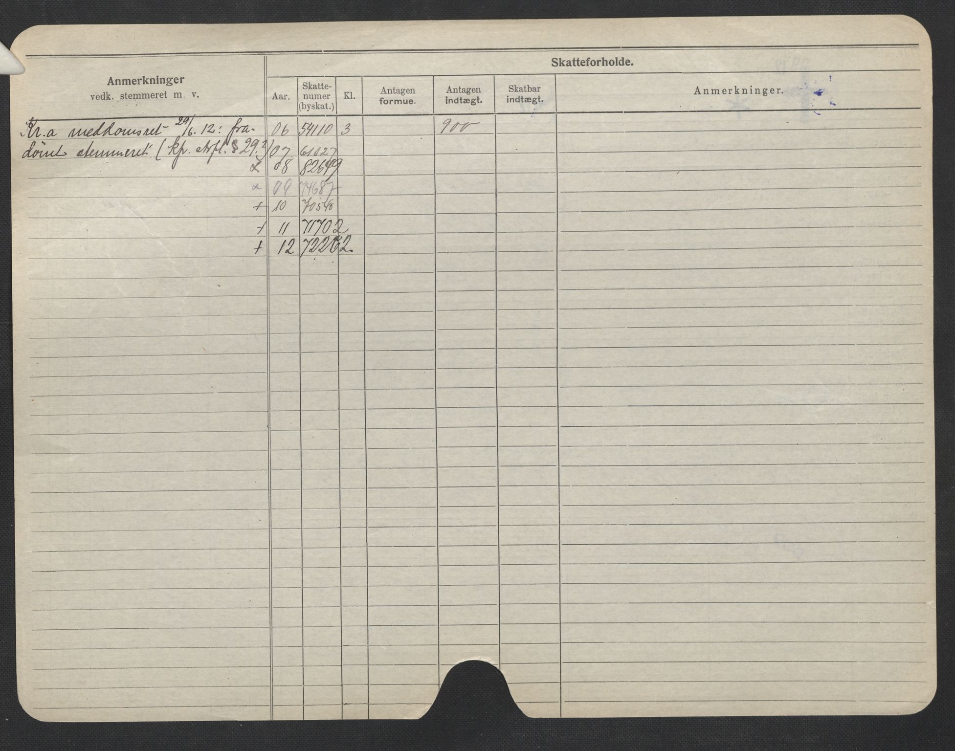 Oslo folkeregister, Registerkort, AV/SAO-A-11715/F/Fa/Fac/L0007: Menn, 1906-1914, p. 622b