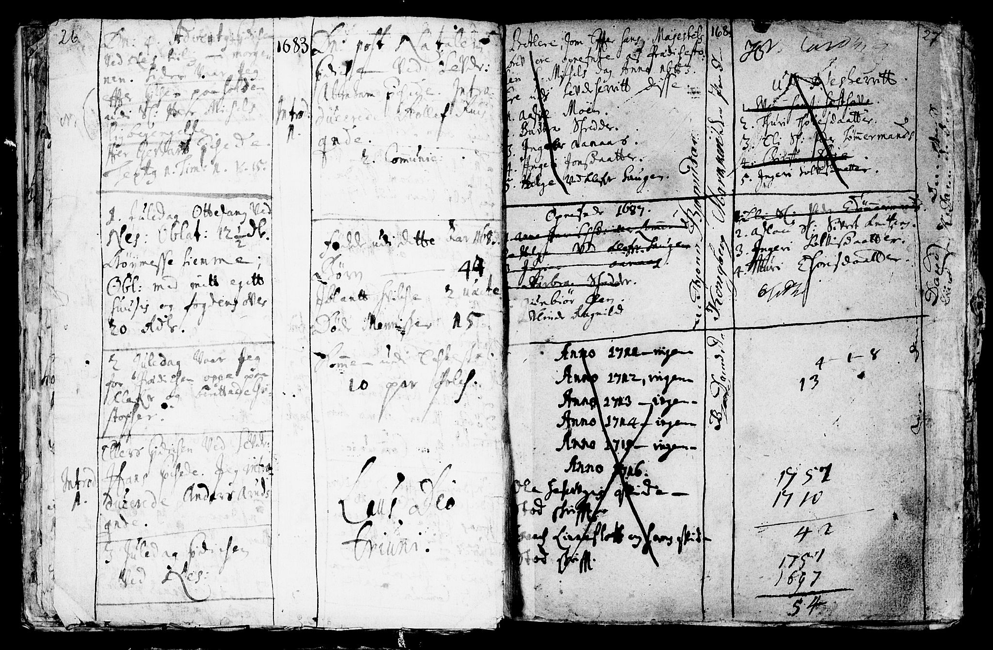 Sauherad kirkebøker, SAKO/A-298/F/Fa/L0002: Parish register (official) no. I 2, 1681-1720, p. 26-27