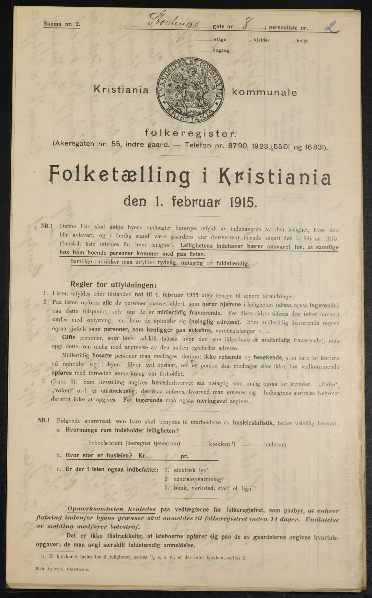 OBA, Municipal Census 1915 for Kristiania, 1915, p. 103690